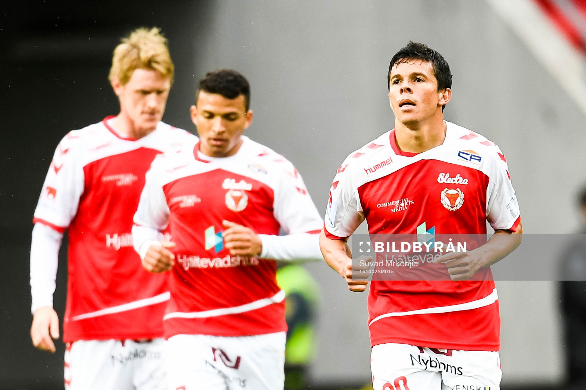 Kalmars Romário Pereira Sipião jublar efter 1-0 under fotbollsmatchen i Allsvenskan mellan Kalmar och Göteborg den 2 oktober 2016 i Kalmar.