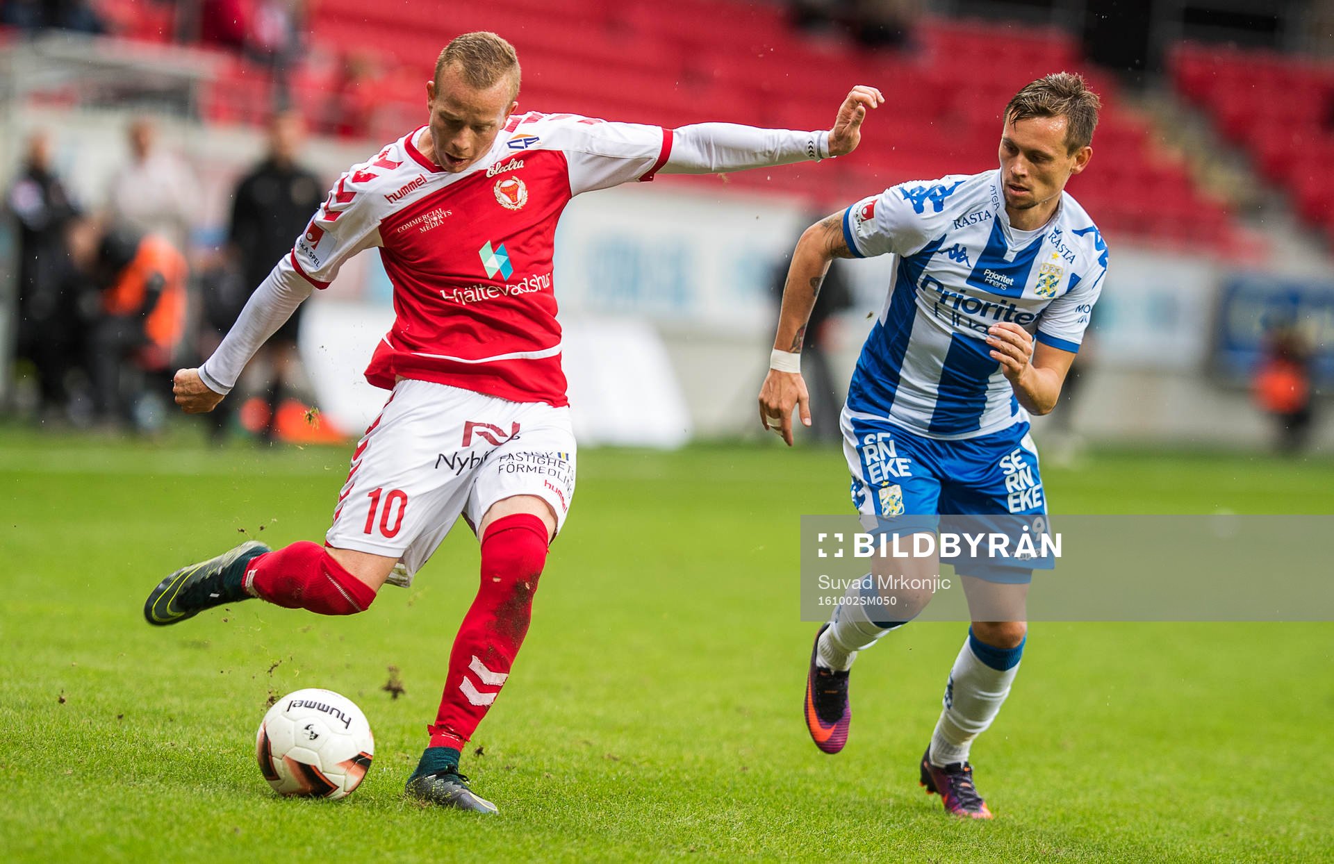 Kalmars Tobias Eriksson och IFK Göteborgs Jakob Ankersen