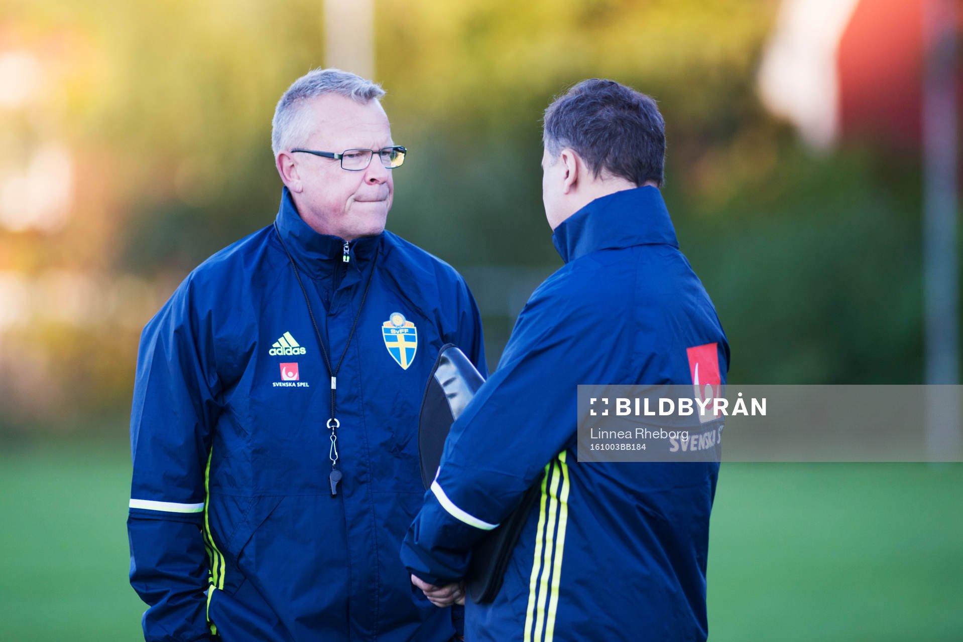 Förbundskapten Janne Andersson och kommunikationschef
