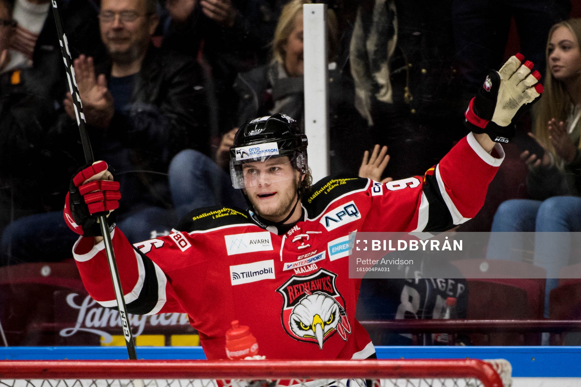Malmö Redhawks Kim Rosdahl jublar