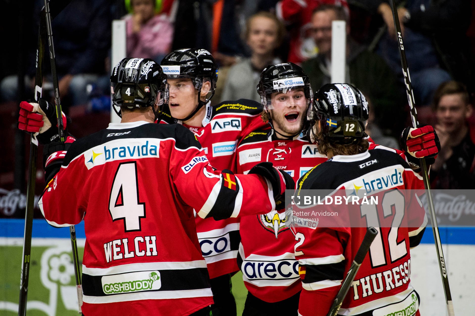 Malmö Redhawks Kim Rosdahl (m) jublar