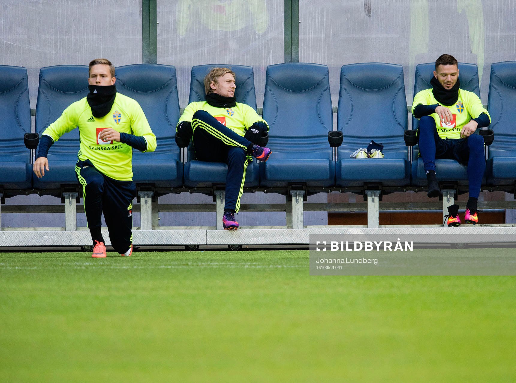 Sveriges Emil Forsberg, Marcus Berg och Ludwig Augustinsson