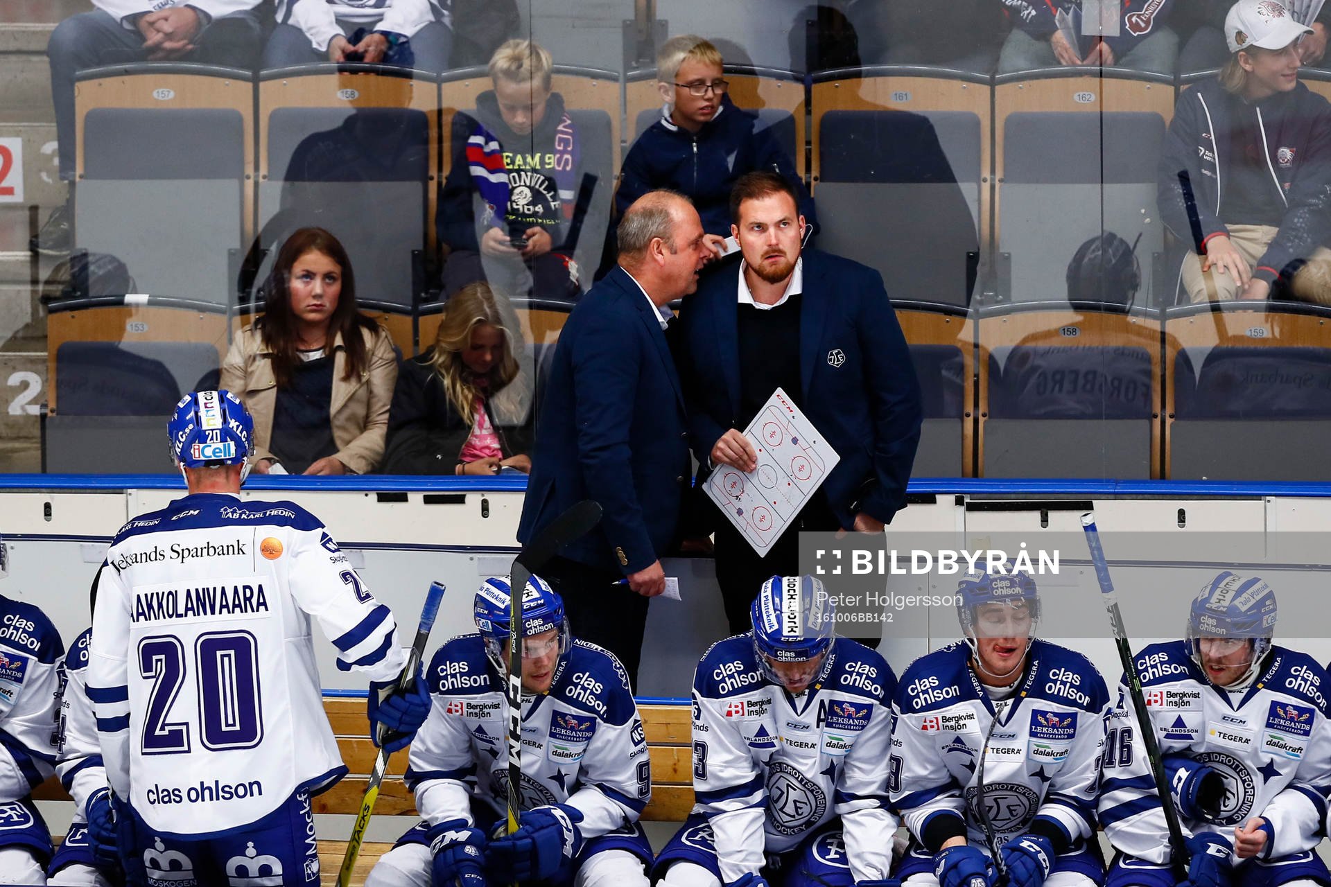 Leksands tränare Per-Erik Johnsson och assisterande