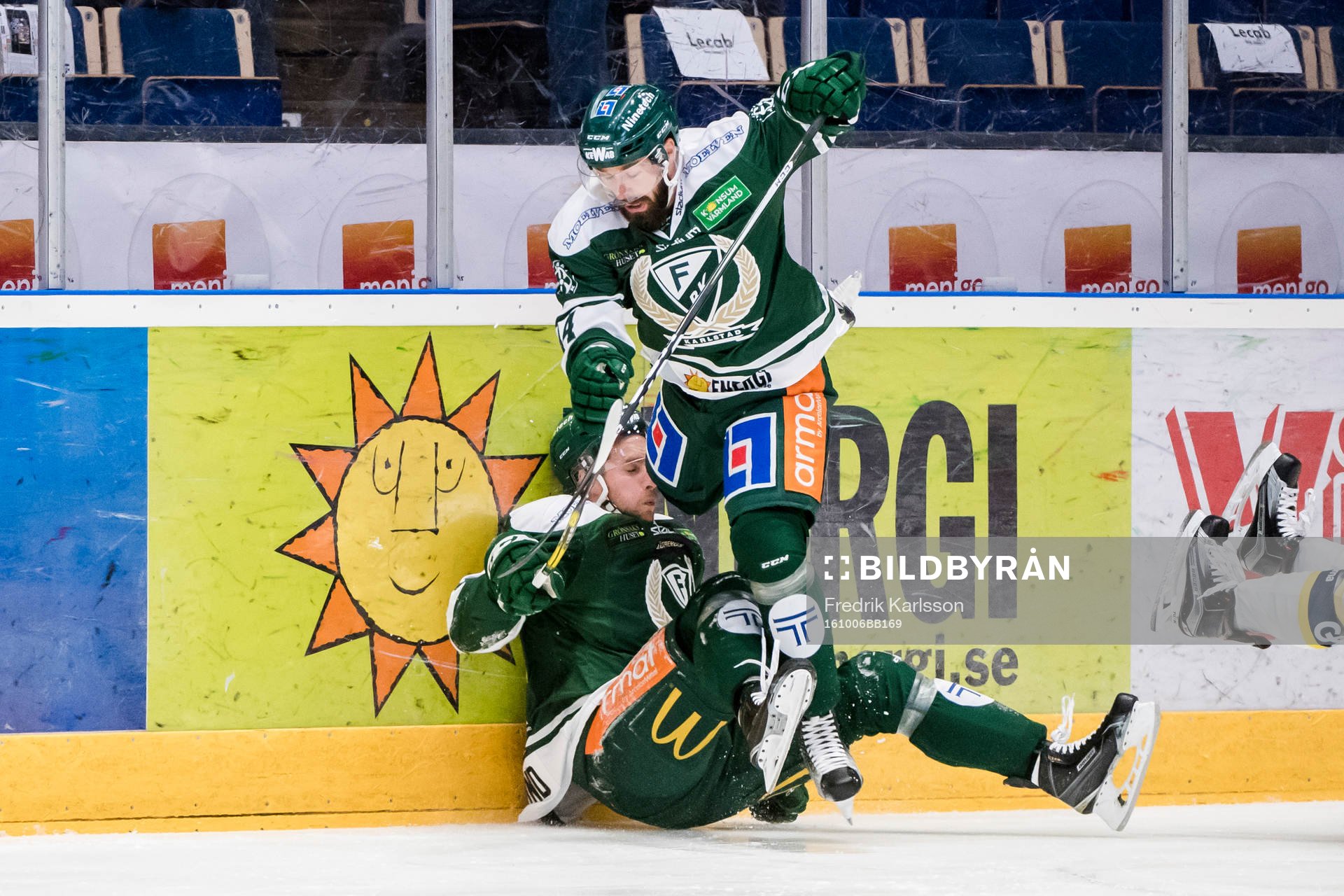 Färjestads Milan Gulas och Andreas Jämtin