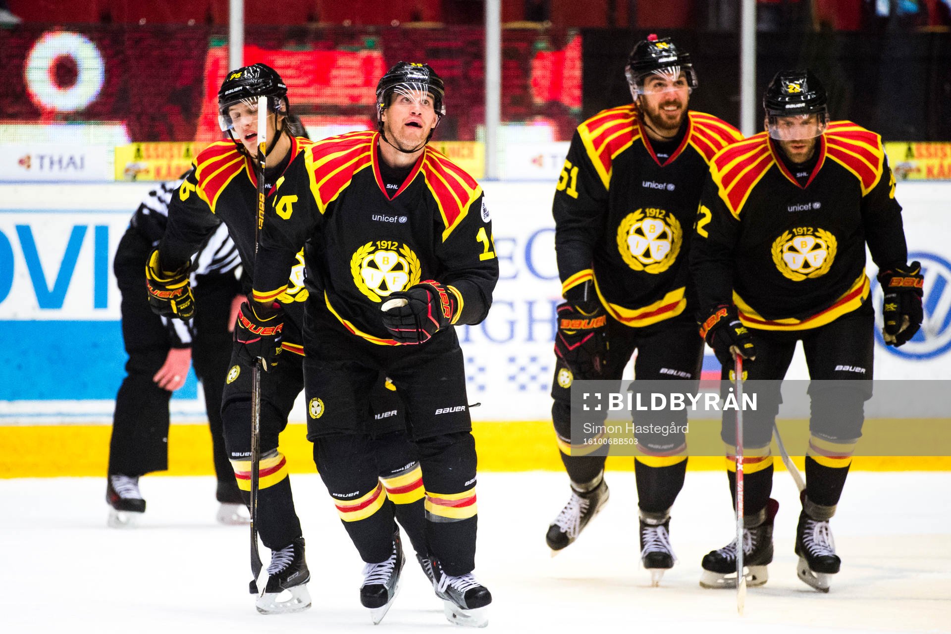 Brynäs Oskar Lindblom, Daniel Paille , Marc Zanetti och