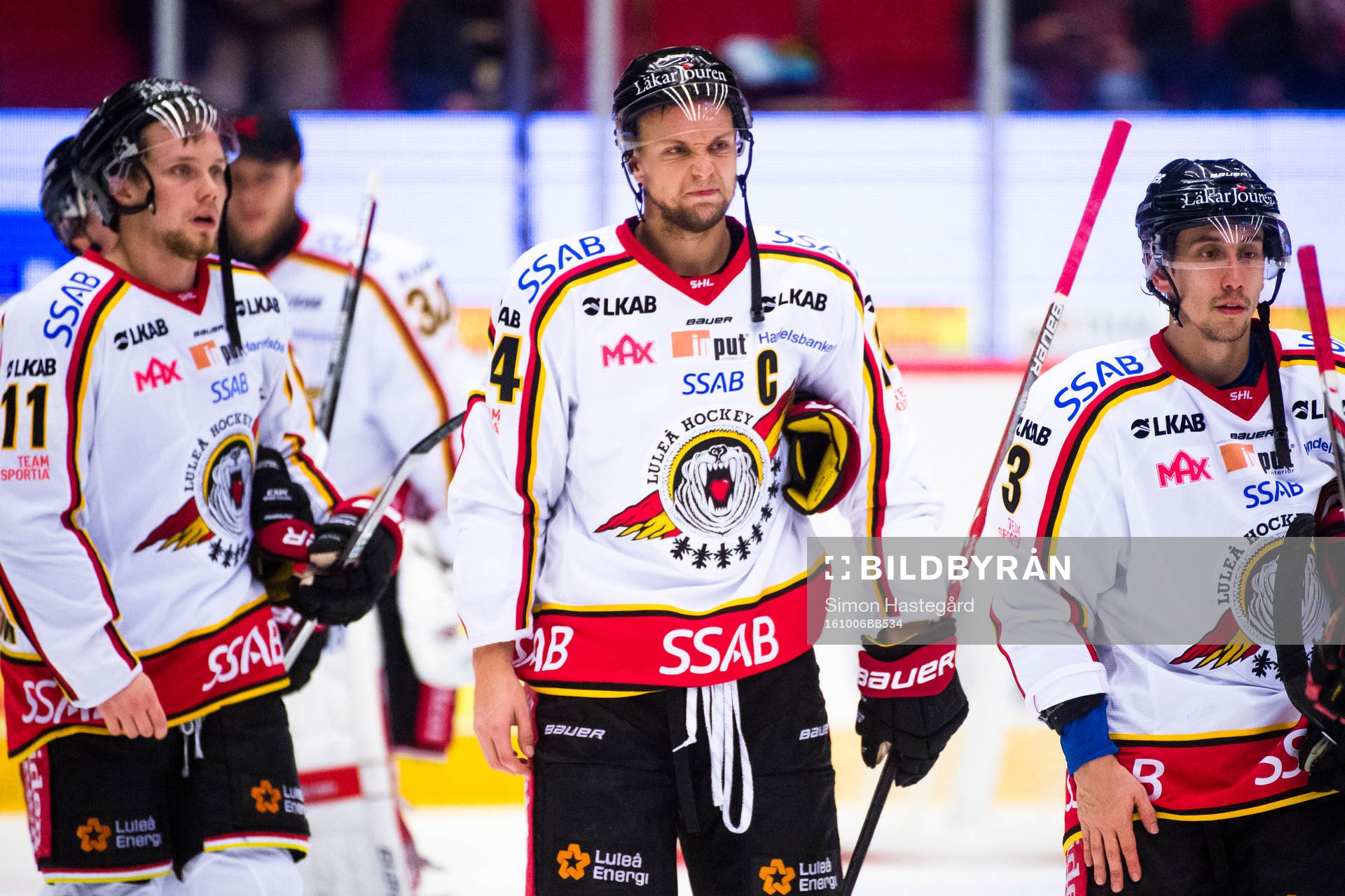 Luleås Daine Todd, Johan Harju och Petter Emanuelsson