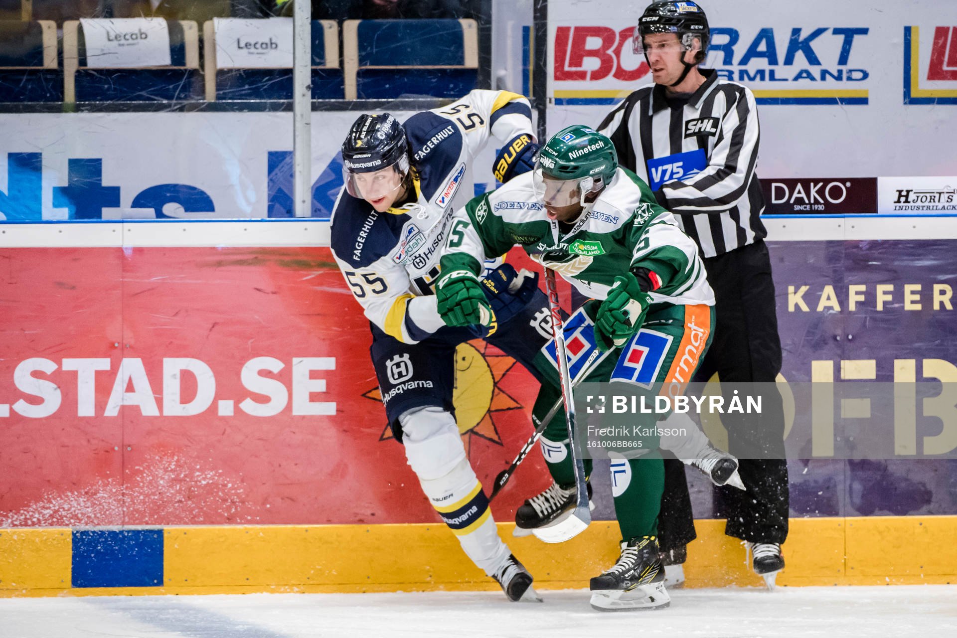s Andreas Borgman och Färjestads Hugo Enock