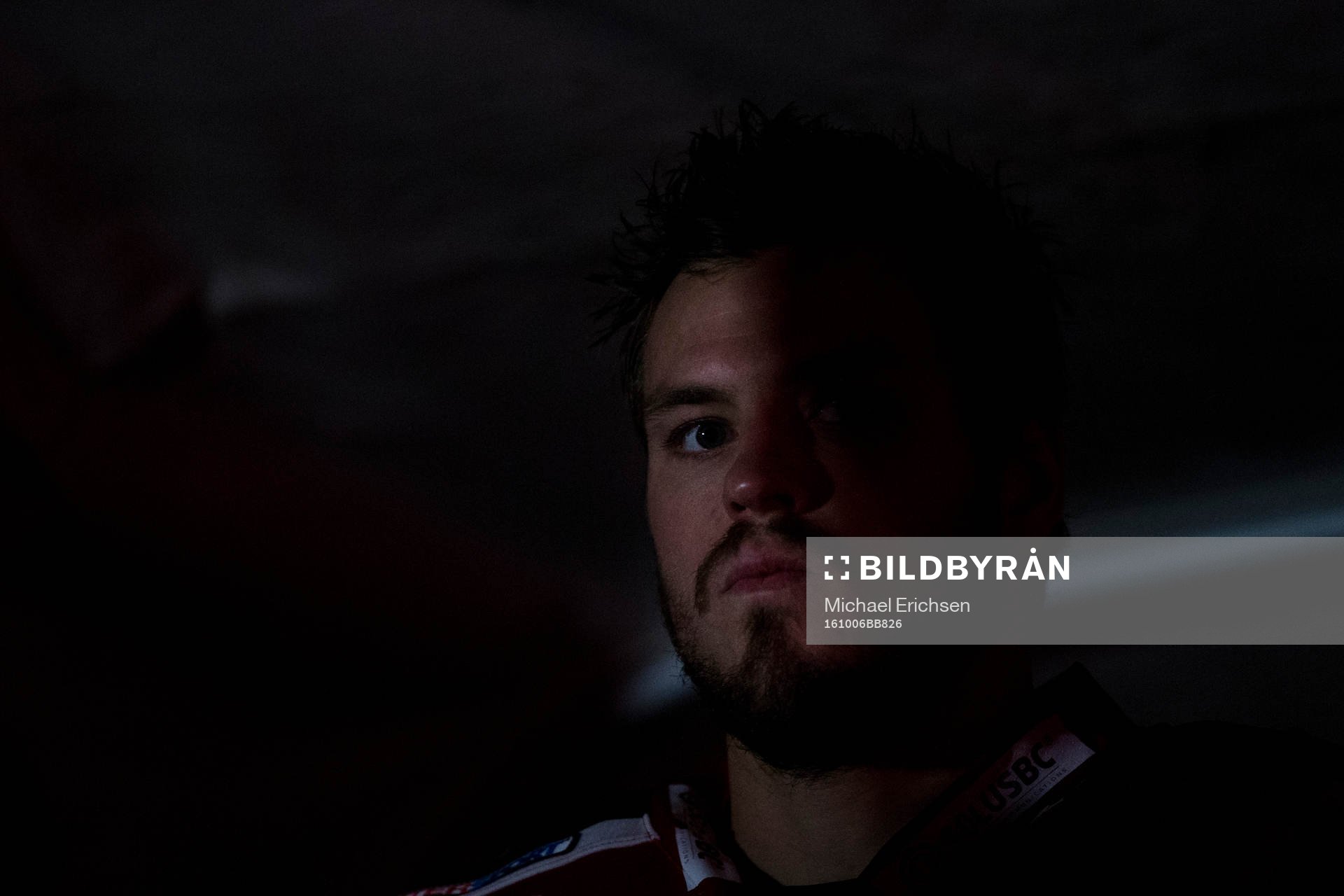 Frölundas Sebastian Stålberg innan ishockeymatchen i SHL