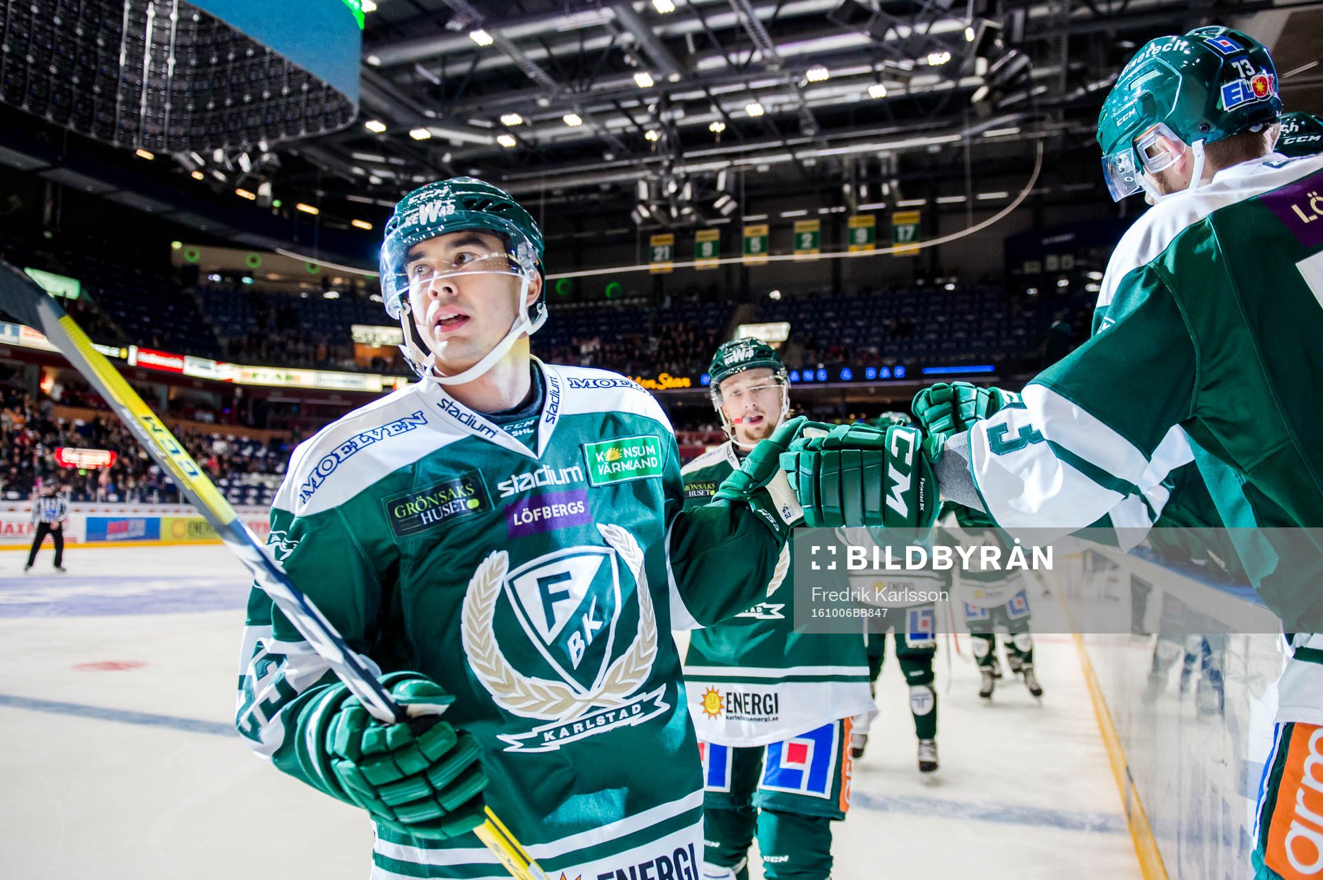 Färjestads Tim Stapleton jublar
