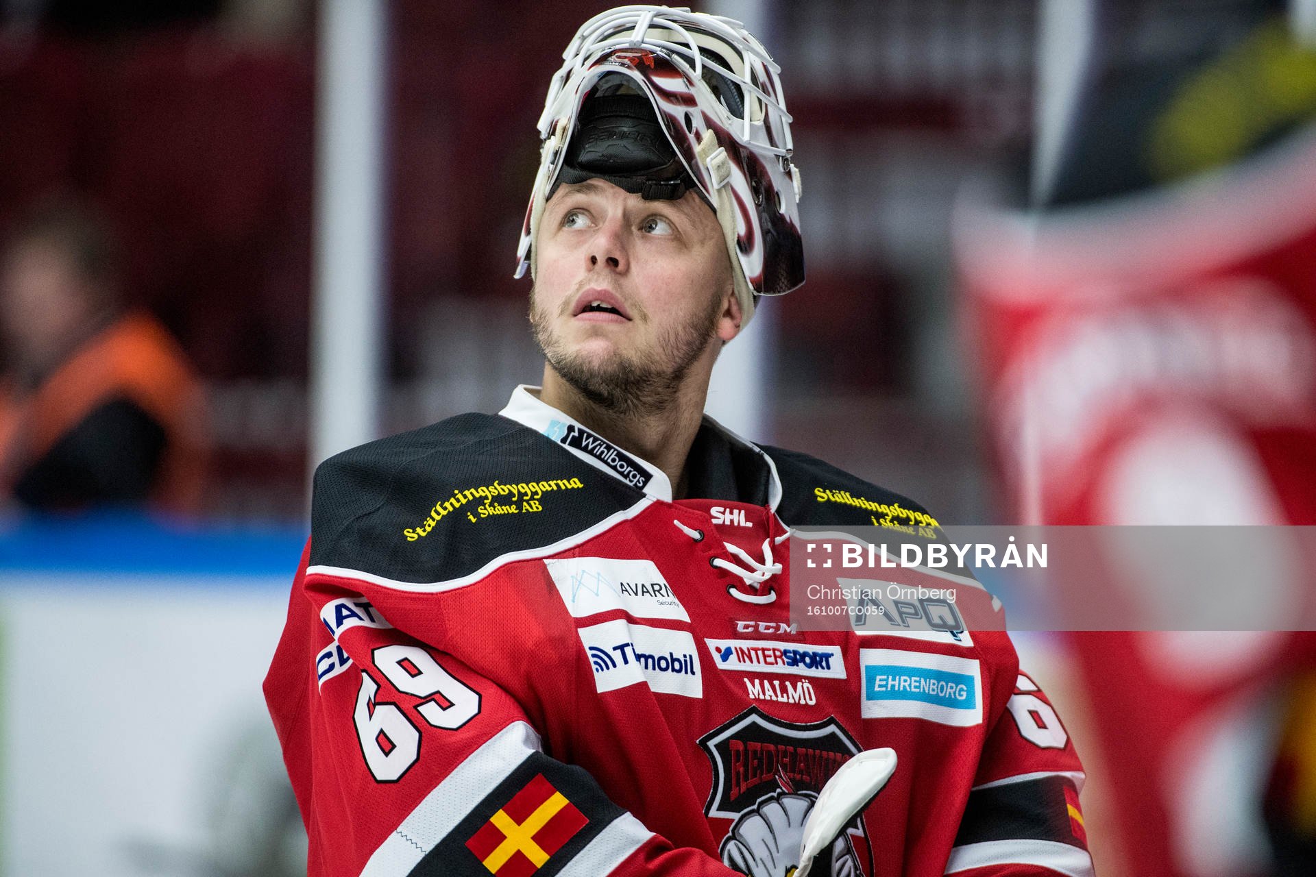 Malmö Redhawks målvakt Oscar Alsenfelt
