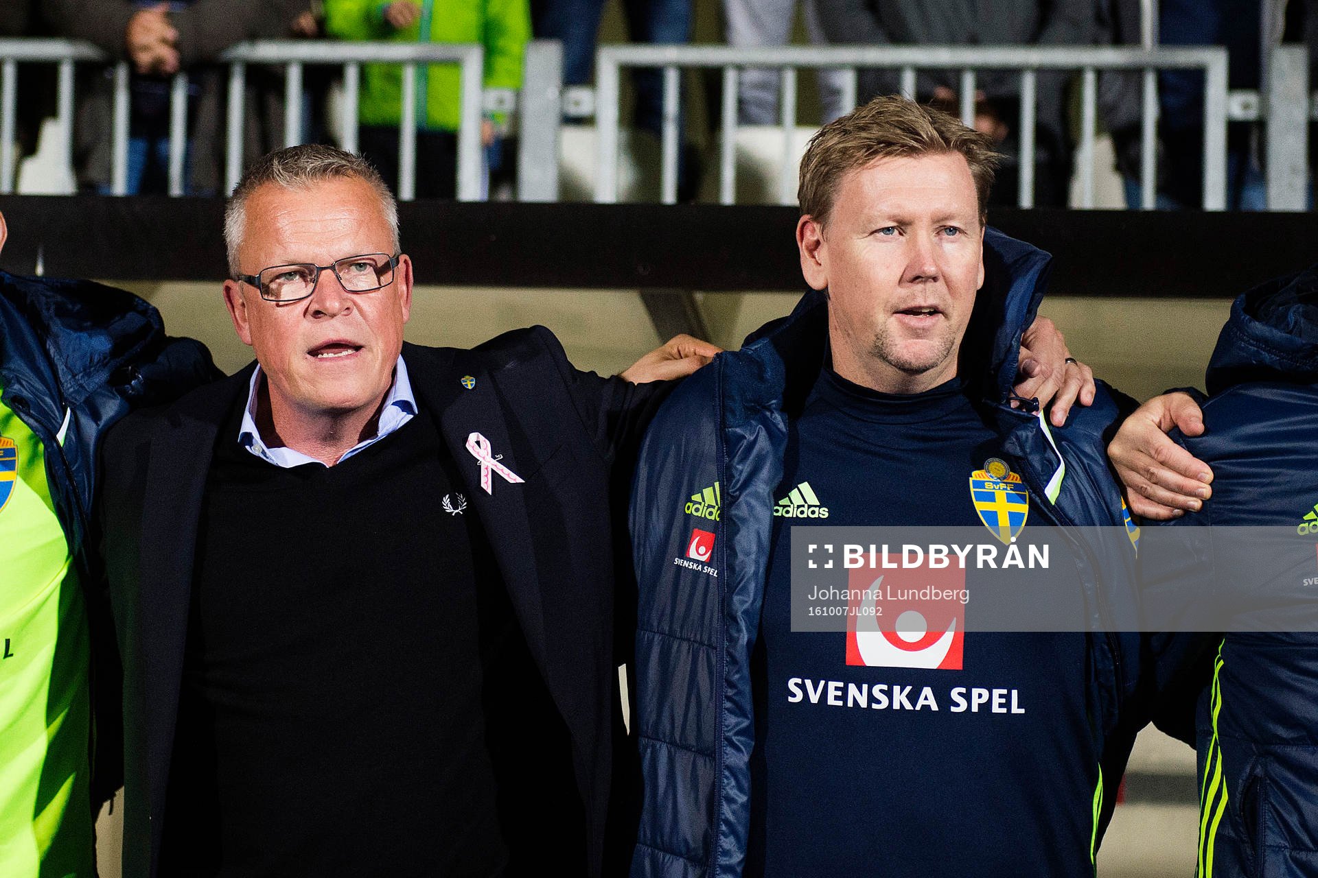 Sveriges förbundskapten Janne Andersson och assisterande