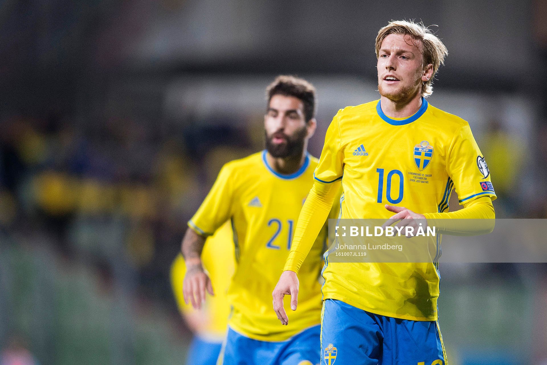 Sveriges Jimmy Durmaz och Emil Forsberg