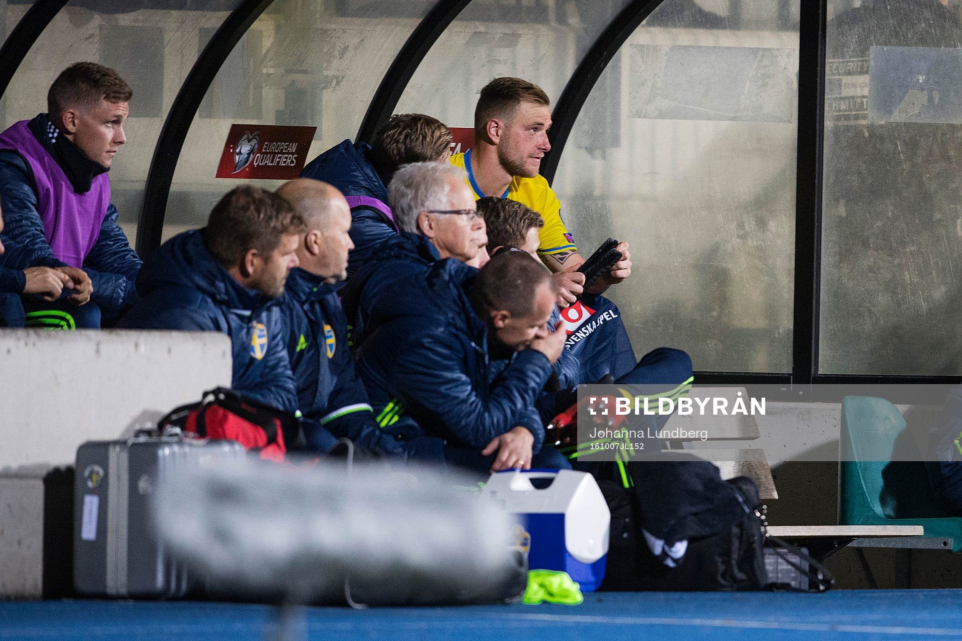 Sveriges bänk med John Guidetti