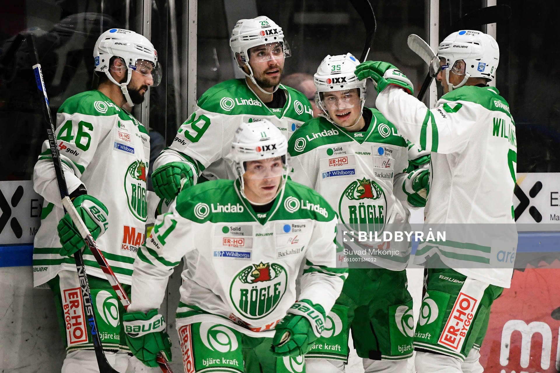 Rögles Kevin Marshall, Ludvig Rensfeldt och Filip Karlsson