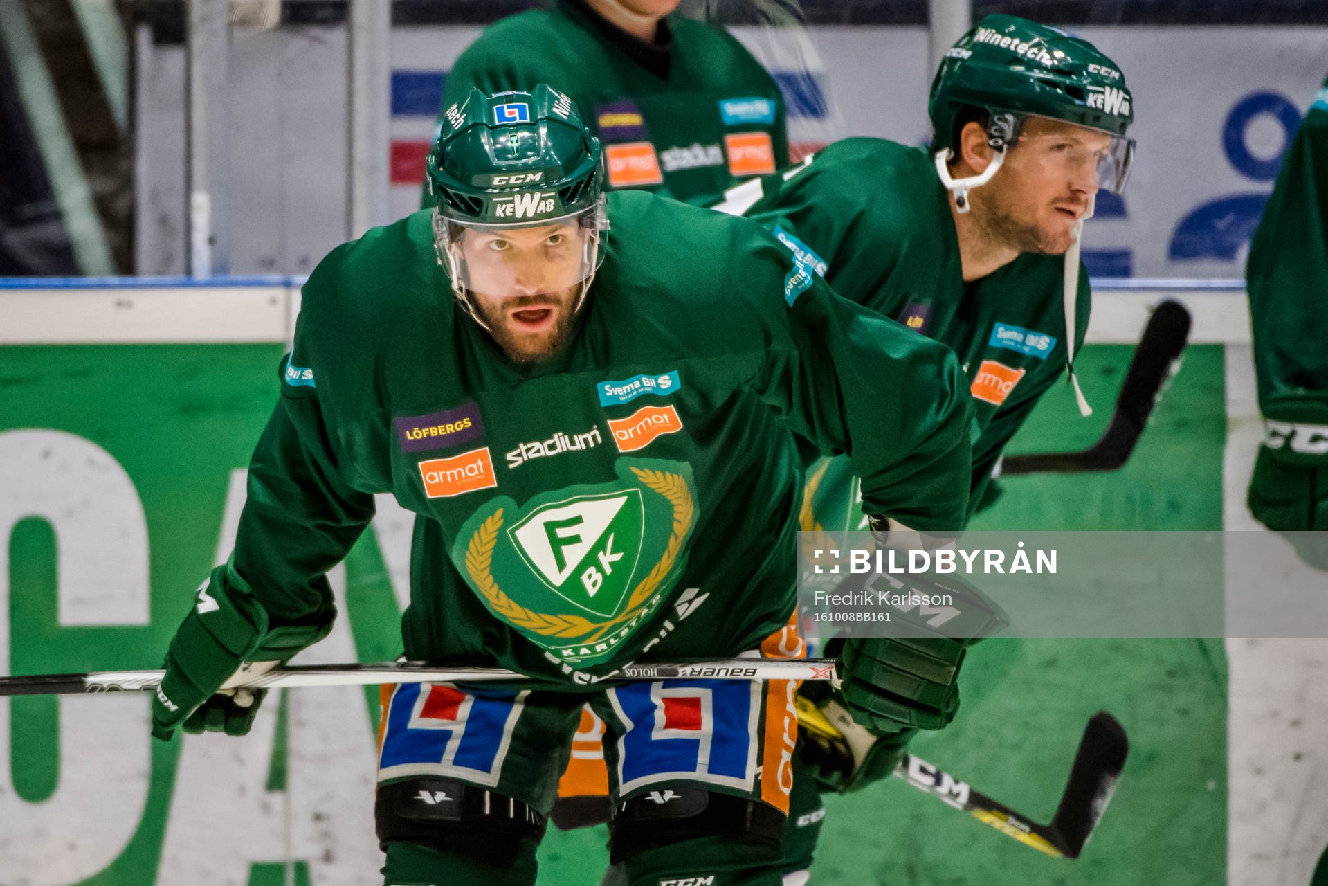 Färjestads Jonas Holös och Ole-Kristian Tollefsen