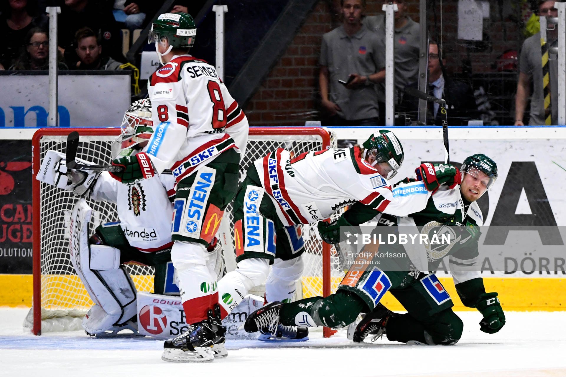 Färjestads Alexander Johansson och Frölundas Kristoffer