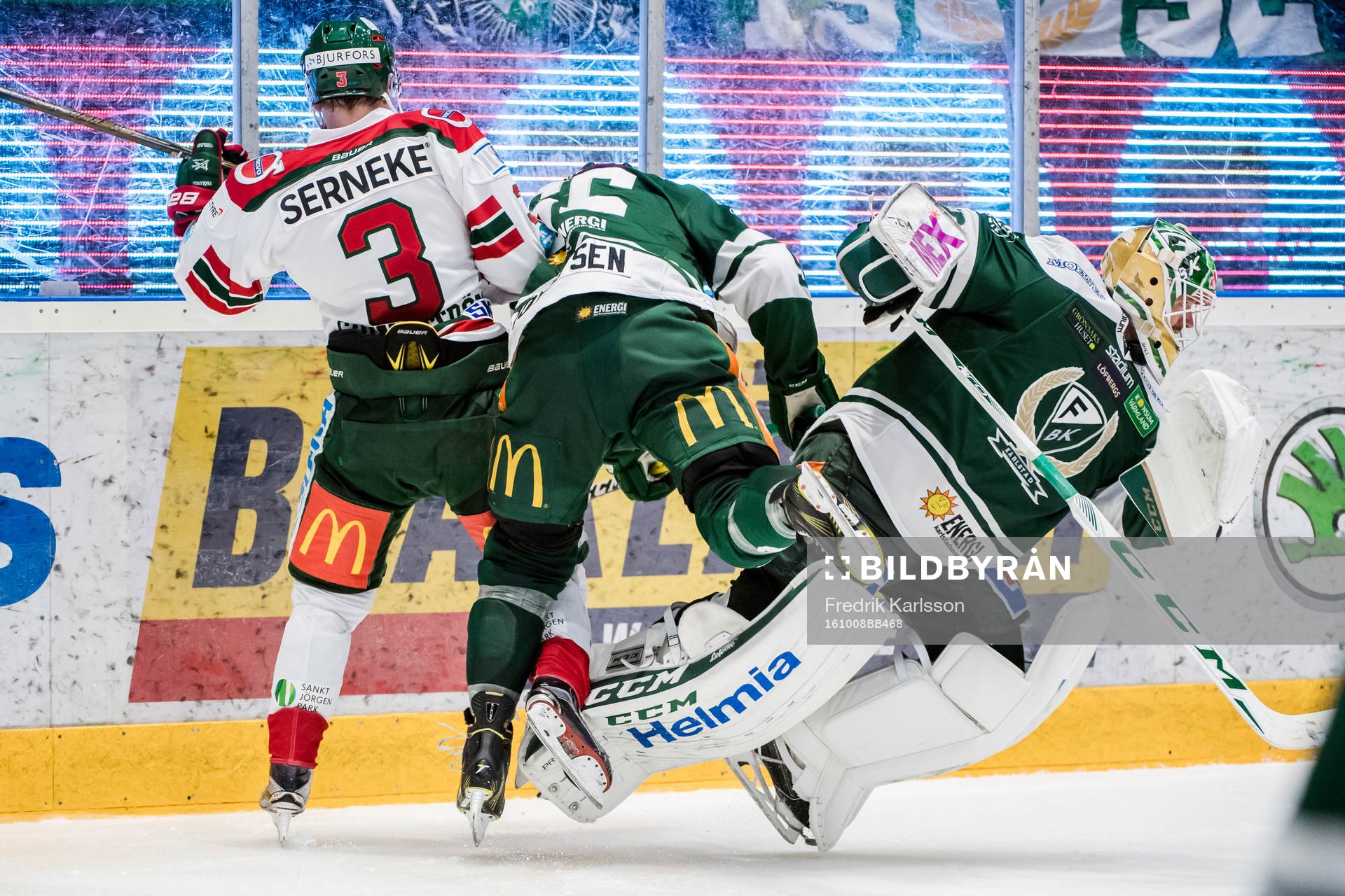 Frölundas Carl Grundström och Färjestads Ole-Kristian
