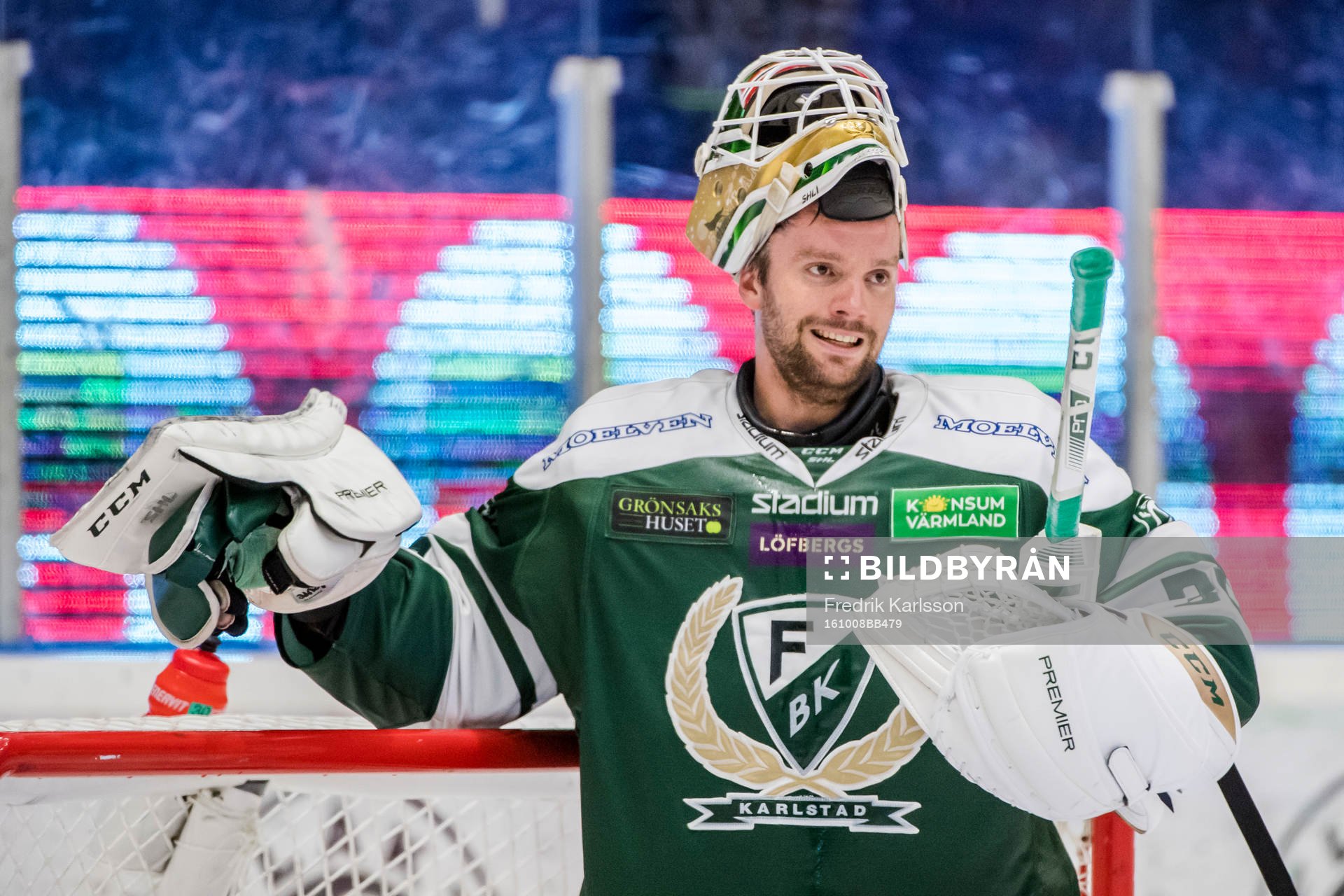 Färjestads målvakt Lars Haugen