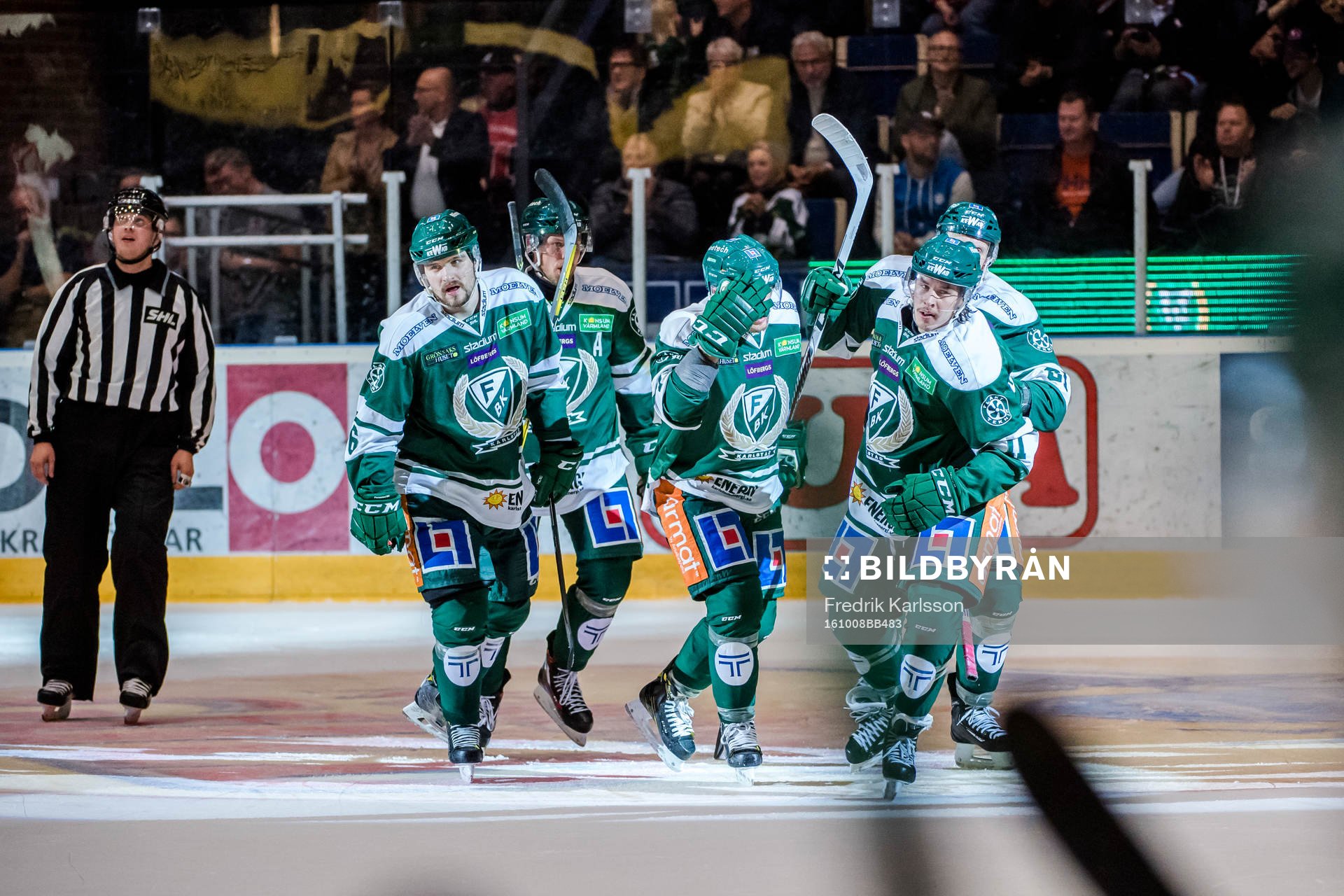 Färjestads Mikael Wikstrand , Alexander Johansson och