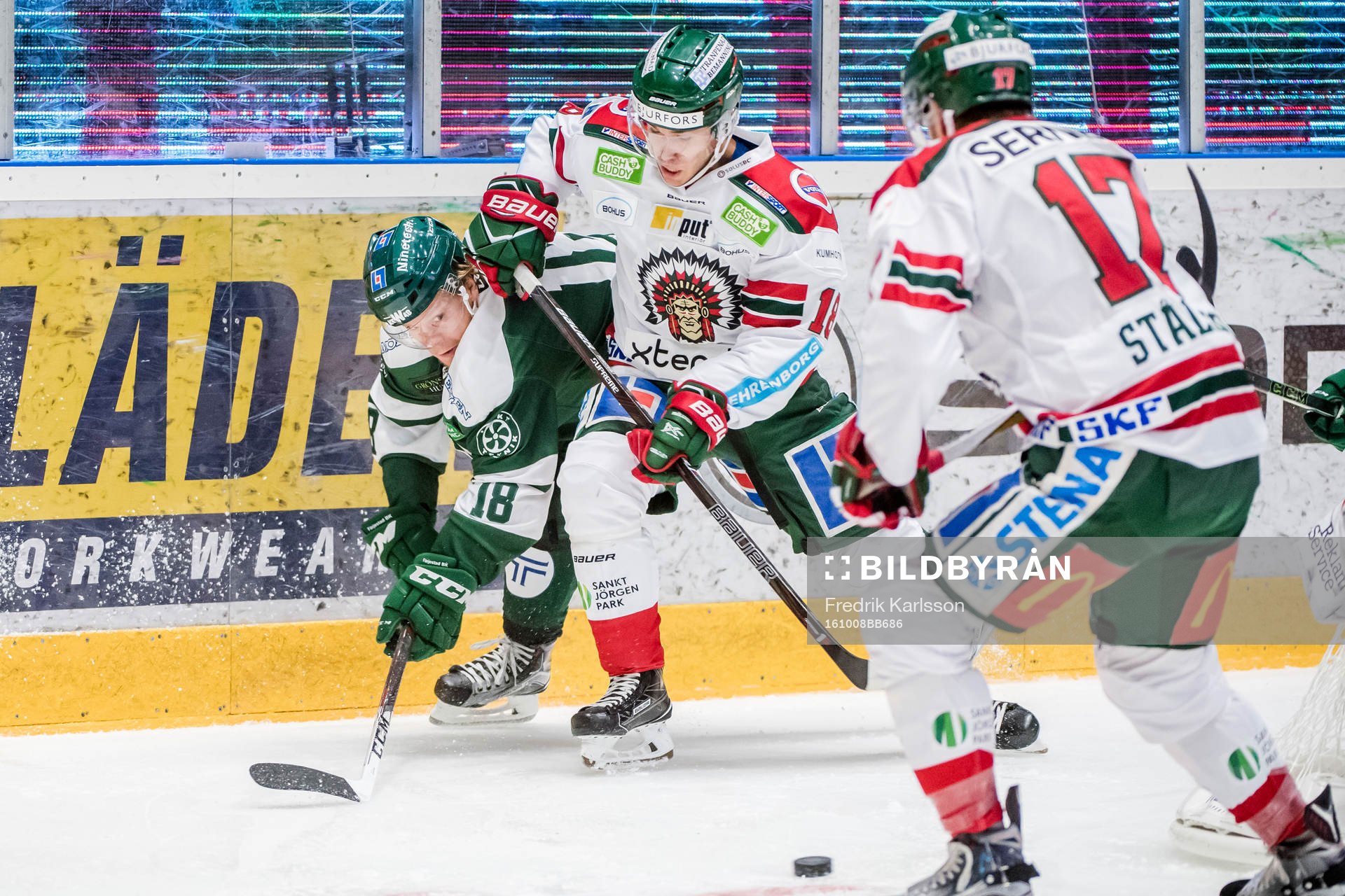 Färjestads Andreas Jämtin och Frölundas Mattias