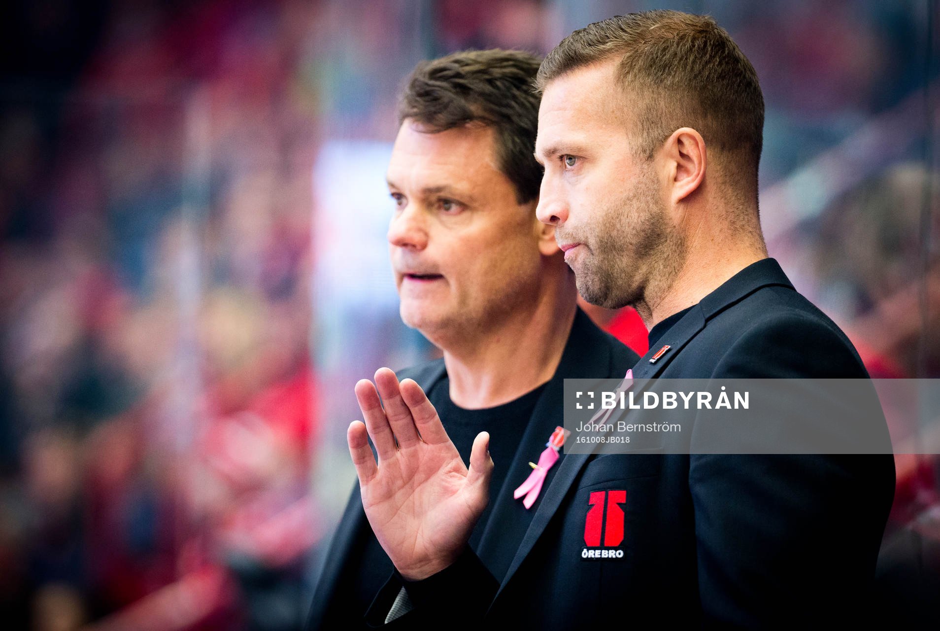 Örebros tränare Lars Ivarsson och tränare Johan Tornberg