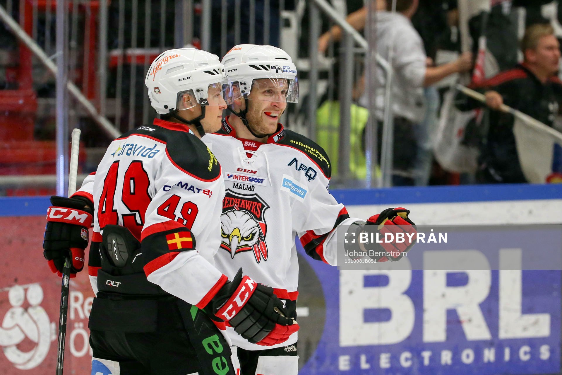Malmö Redhawks Rhett Rakhshani jublar