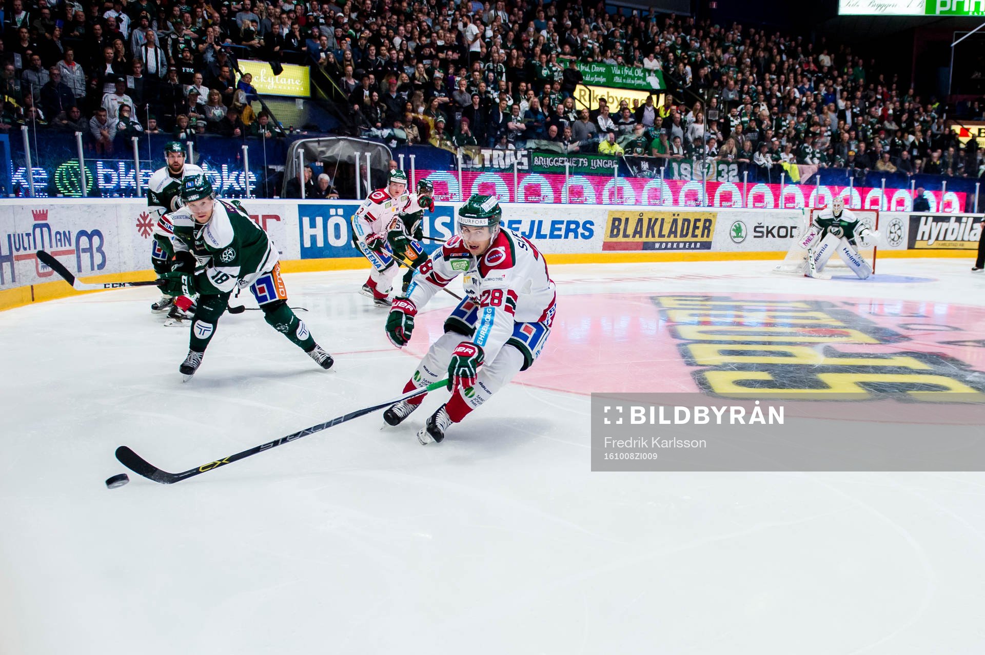 Färjestads Andreas Jämtin och Frölundas Johan Sundström