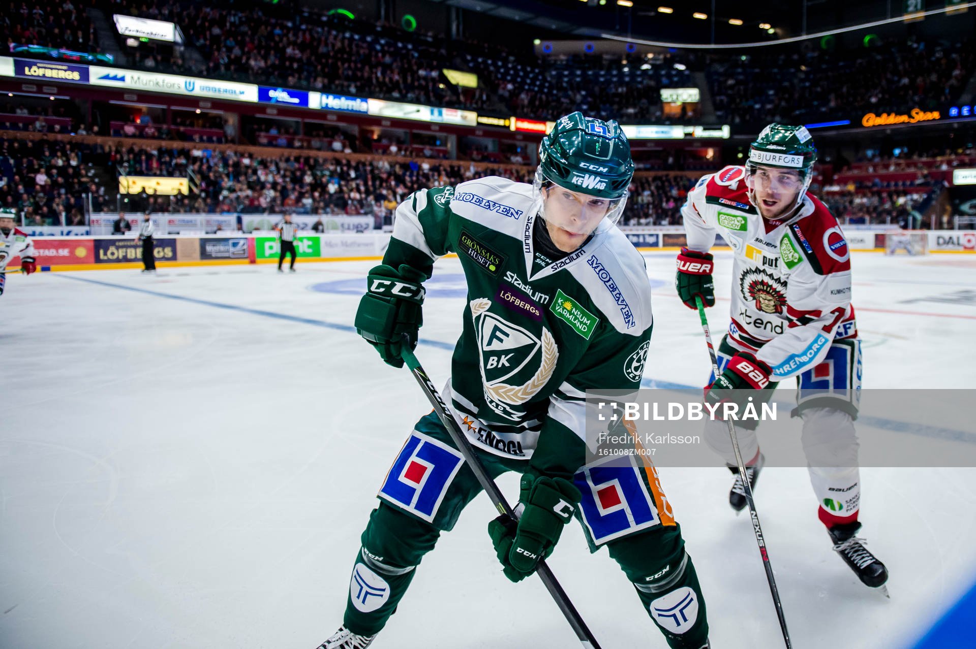 Färjestads Björn Svensson och Frölundas Henrik Tömmernes