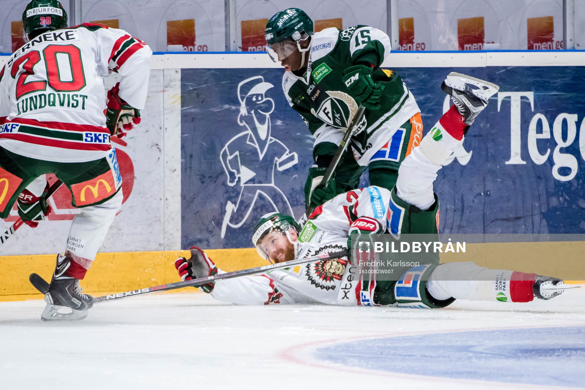 Frölundas Joel Lundqvist, Robin Figren och Färjestads