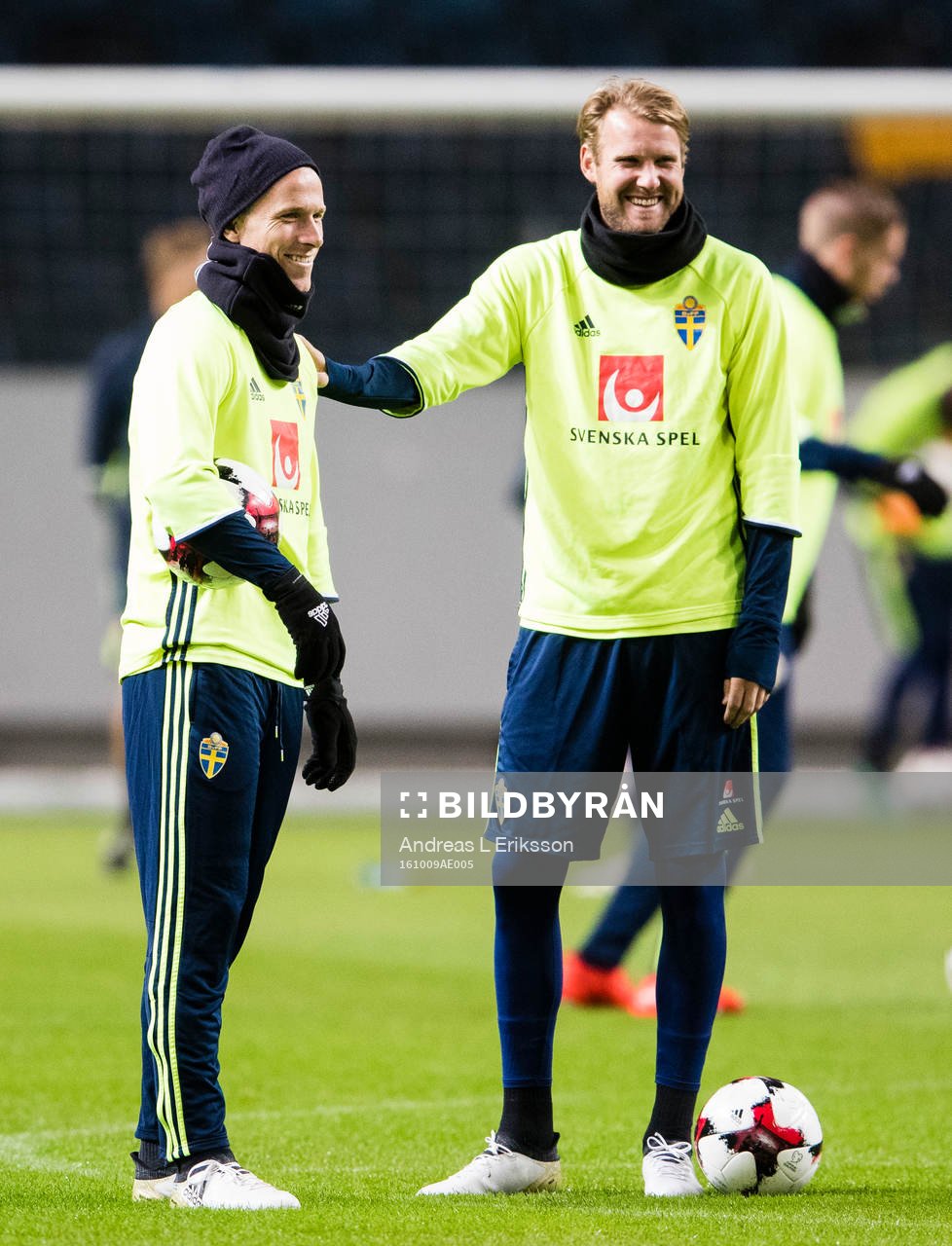 Sveriges Oscar Wendt och Ola Toivonen