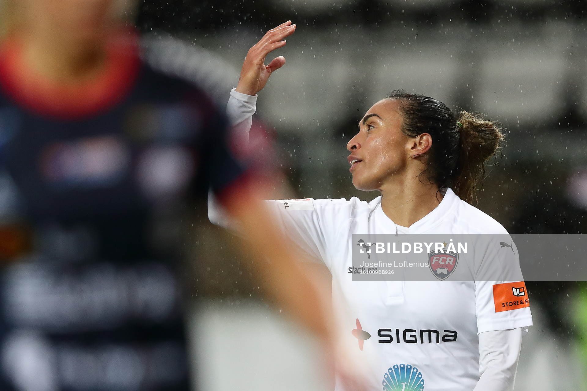 Rosengårds Marta Vieira da Silva reagerar