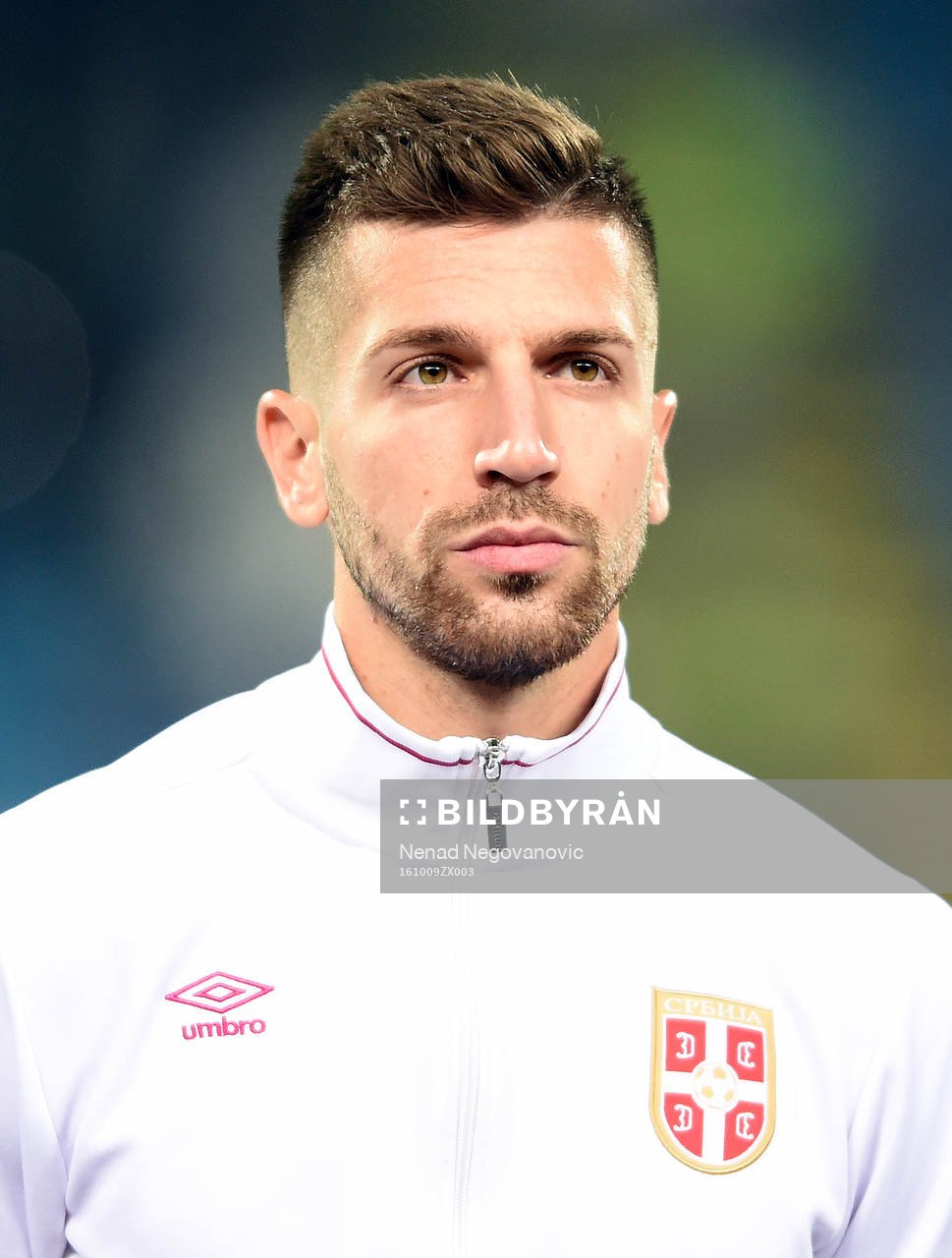Fotboll, VM 2018, Porträtt, Serbien: Matija Nastasic, Serbien, poserar för ett porträtt den 9 oktober 2016 i Belgrad