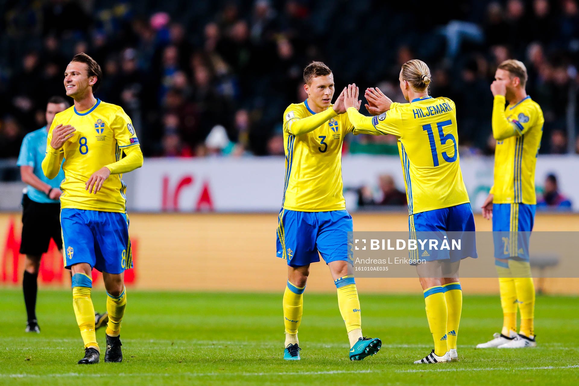 Sveriges Albin Ekdal, Victor Nilsson Lindelöf , Oscar