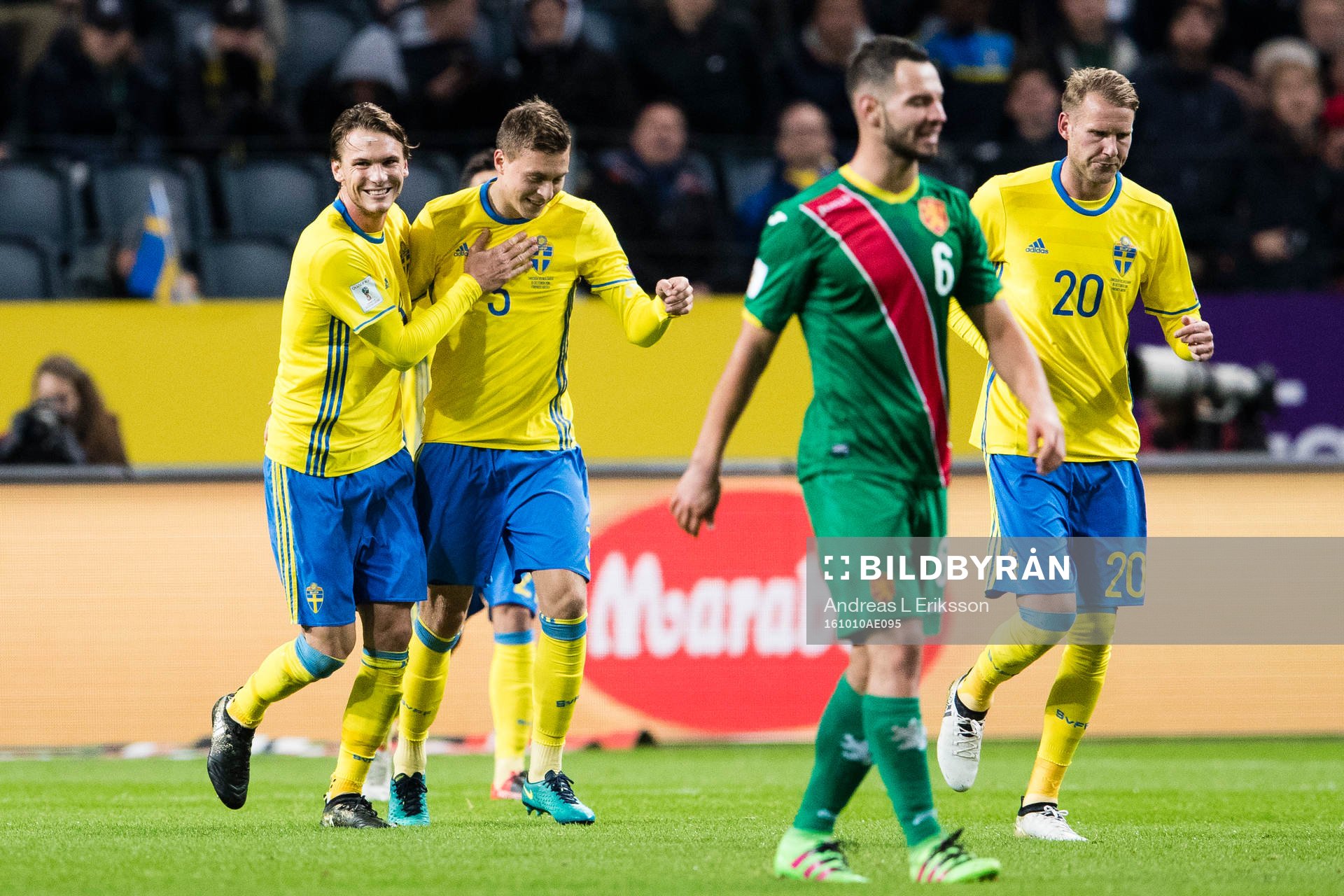 Sveriges Albin Ekdal, Victor Nilsson Lindelöf och Ola