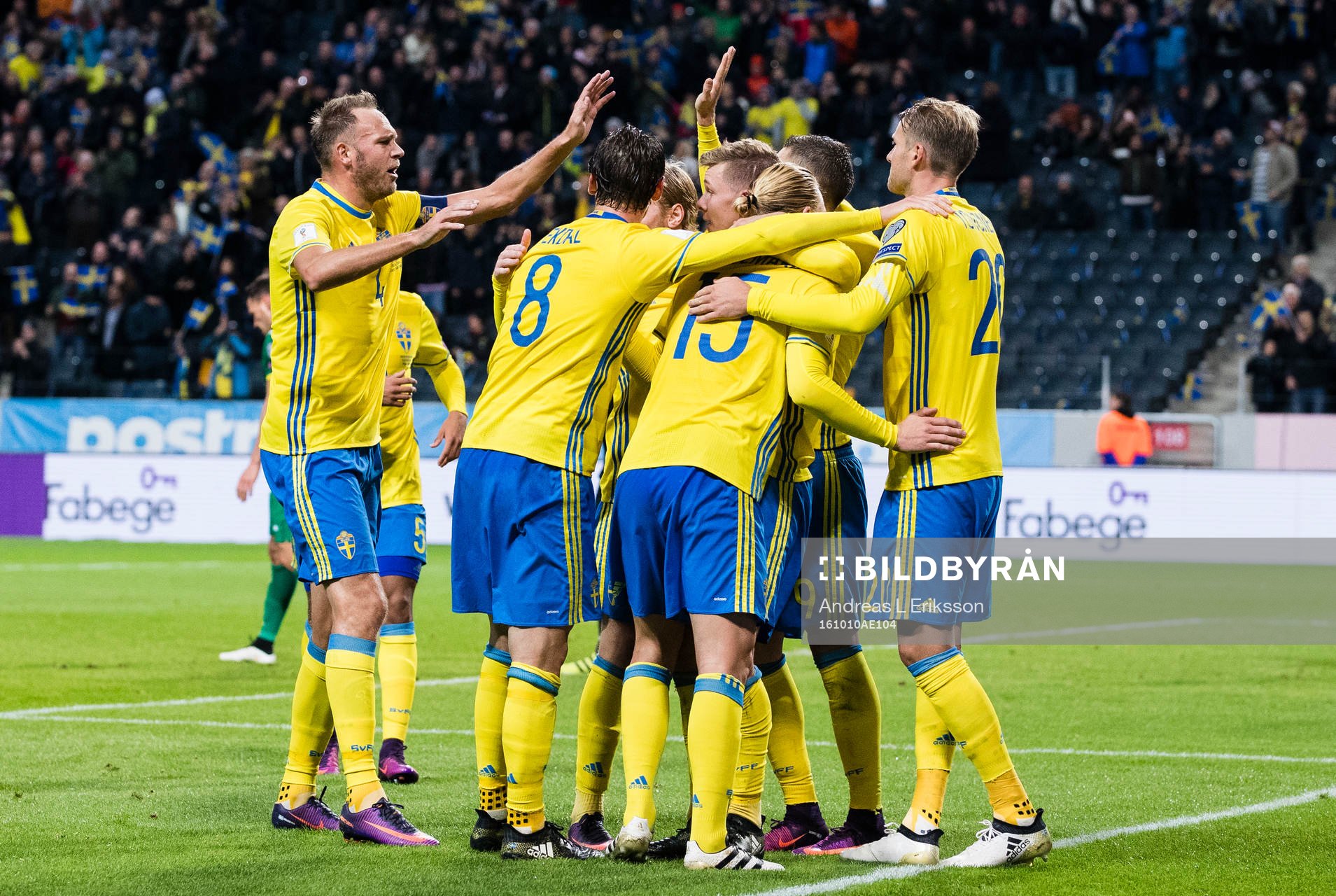 Sveriges Andreas Granqvist, Albin Ekdal, Oscar Hiljemark