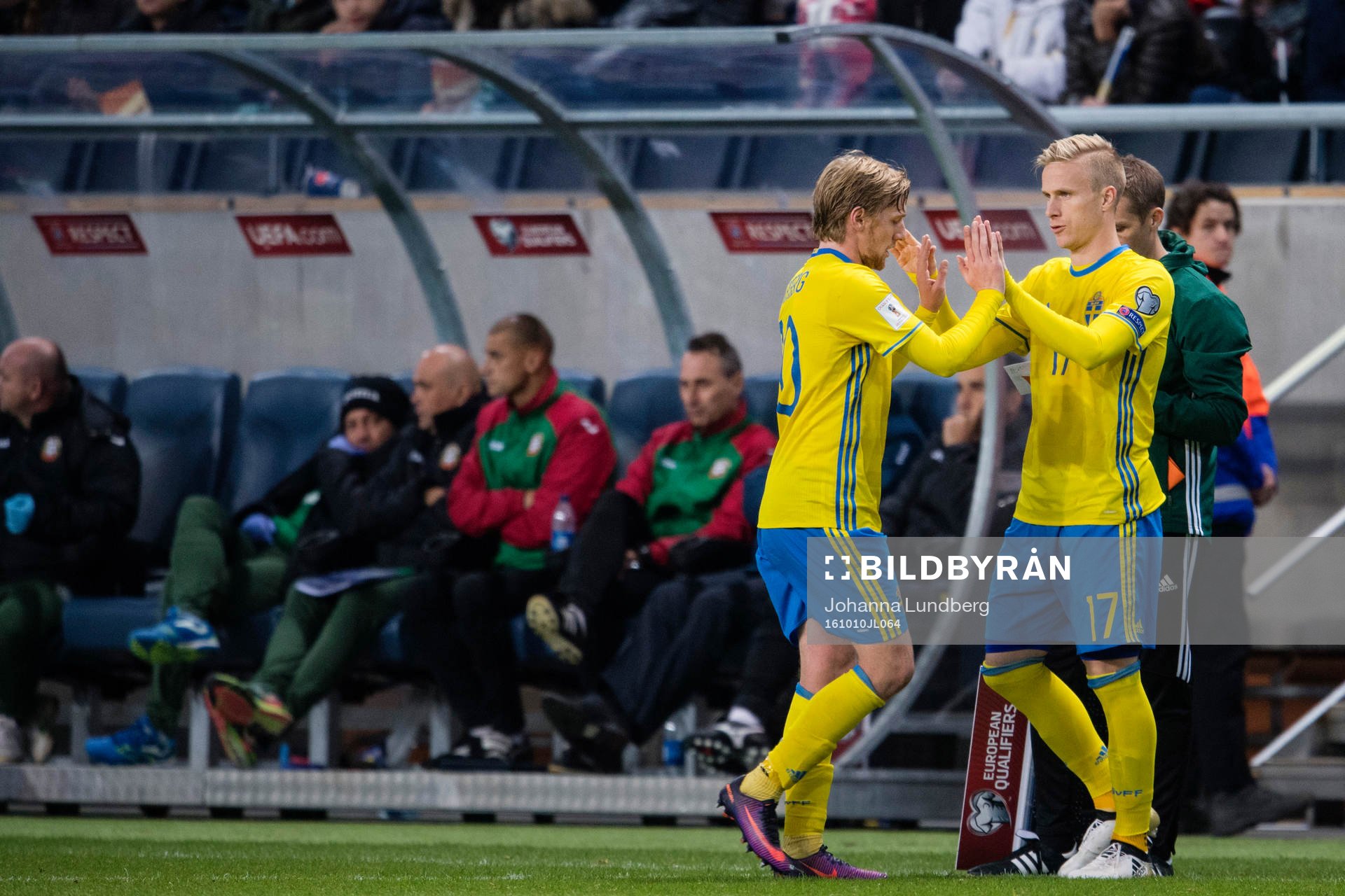 Sveriges Emil Forsberg byts ut mot Oscar Wendt