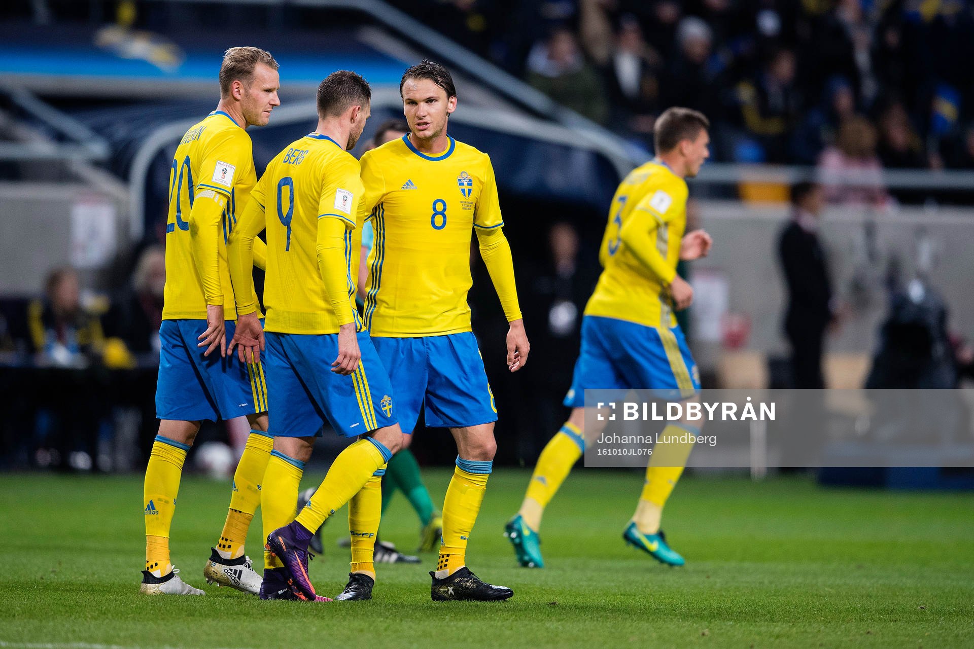 Sveriges Ola Toivonen, Marcus Berg och Albin Ekdal
