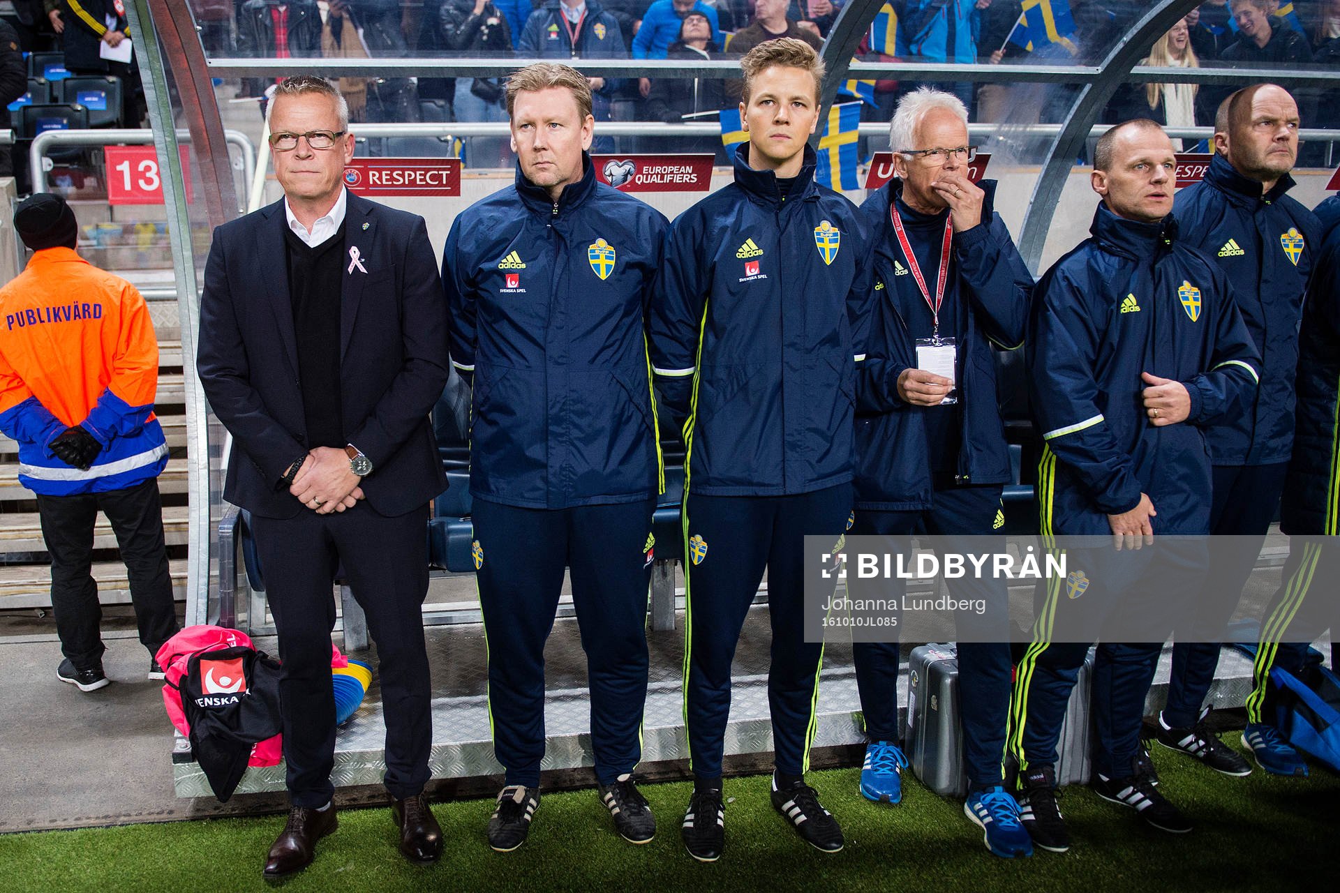 Sveriges förbundskapten Janne Andersson och assisterande
