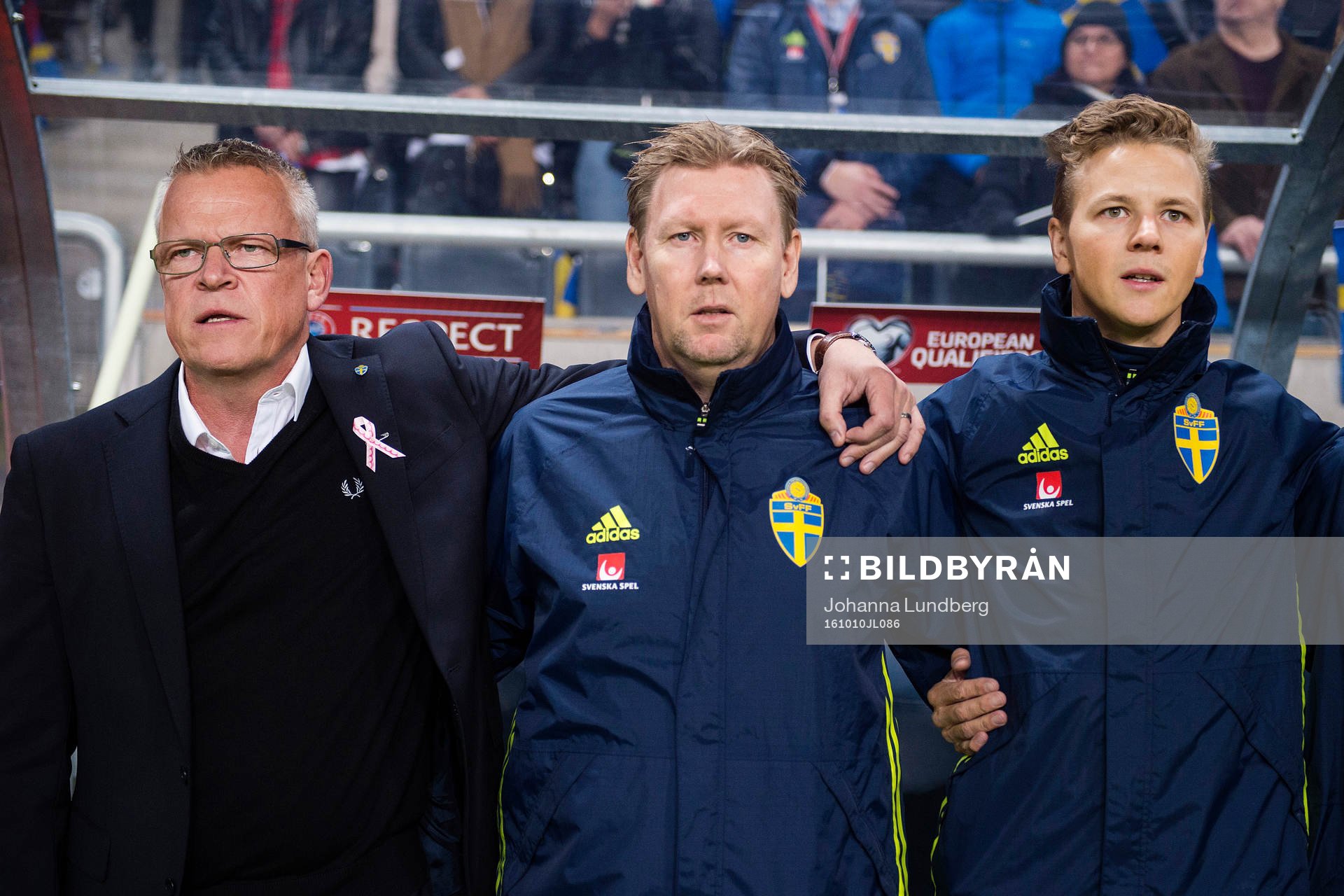 Sveriges förbundskapten Janne Andersson och assisterande
