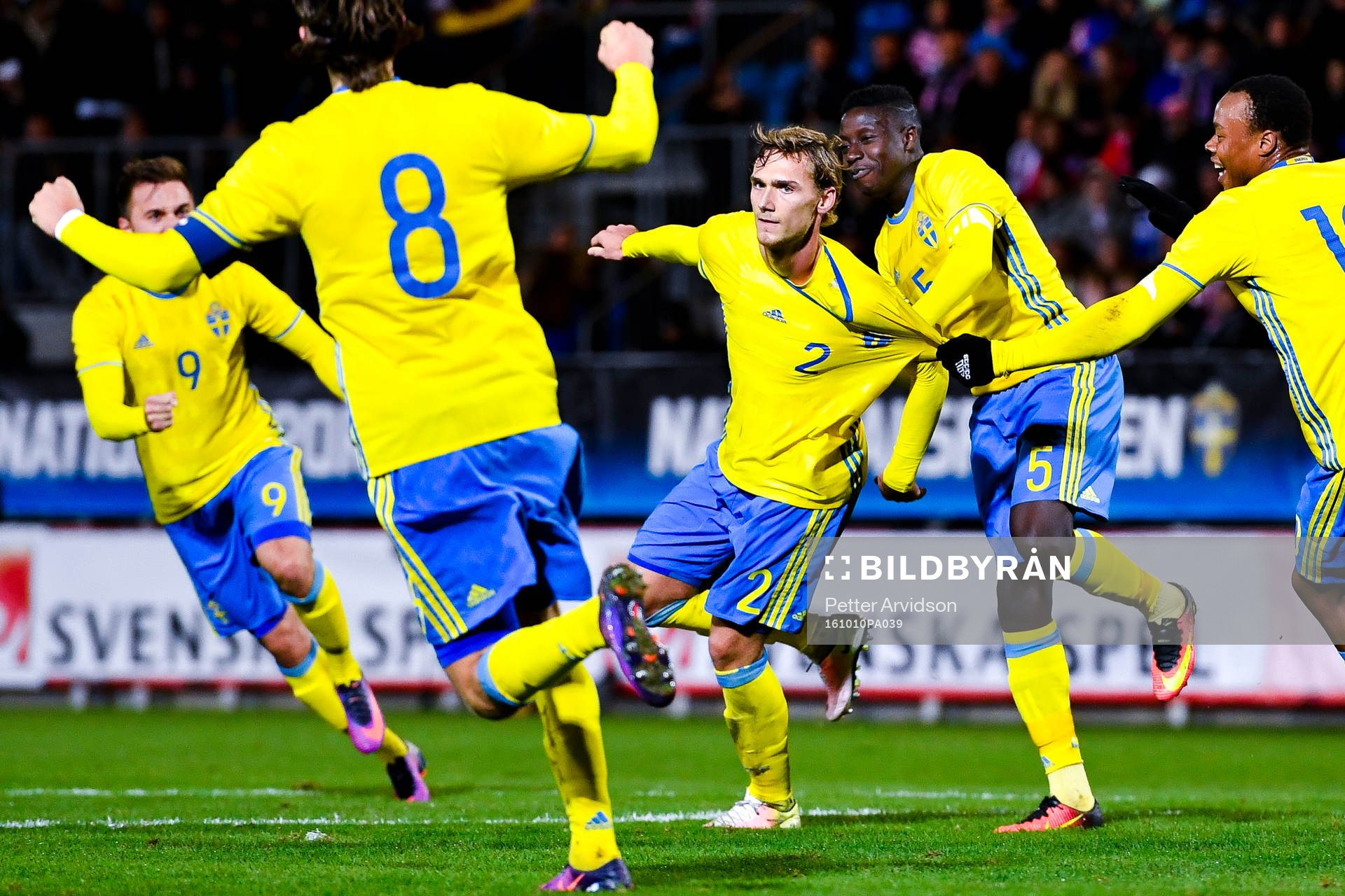 Sveriges Kristoffer Olsson, Pa Konate och Carlos Strandberg