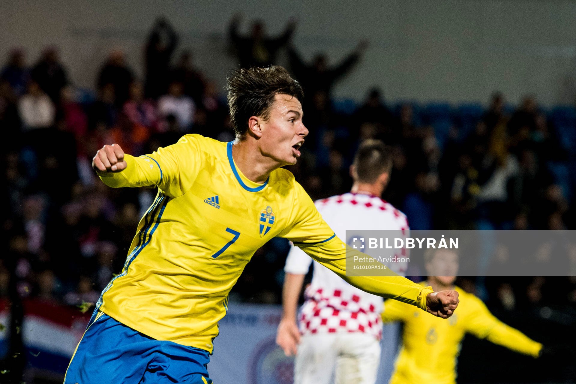Sveriges Melker Hallberg jublar