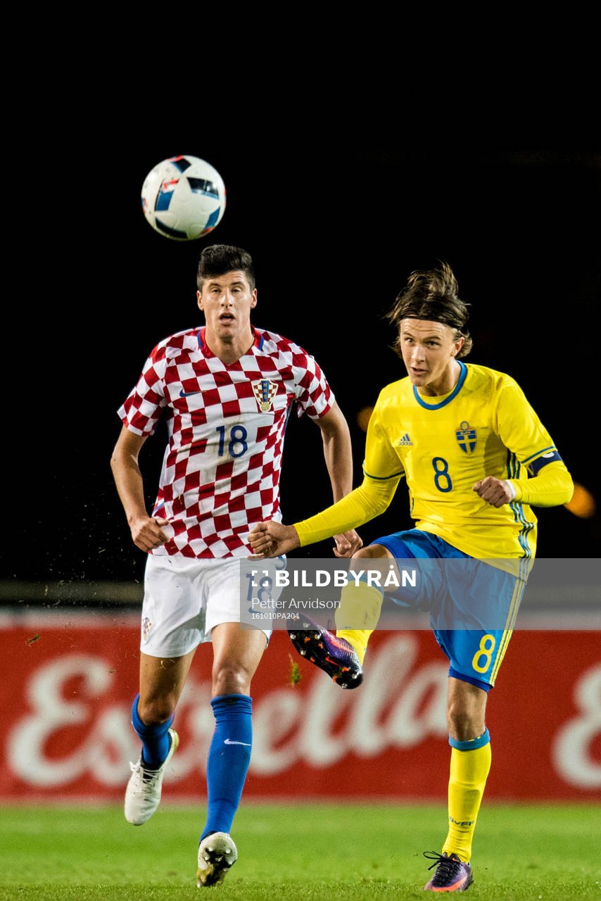 Sveriges Kristoffer Olsson och Kroatiens Stipe Perica