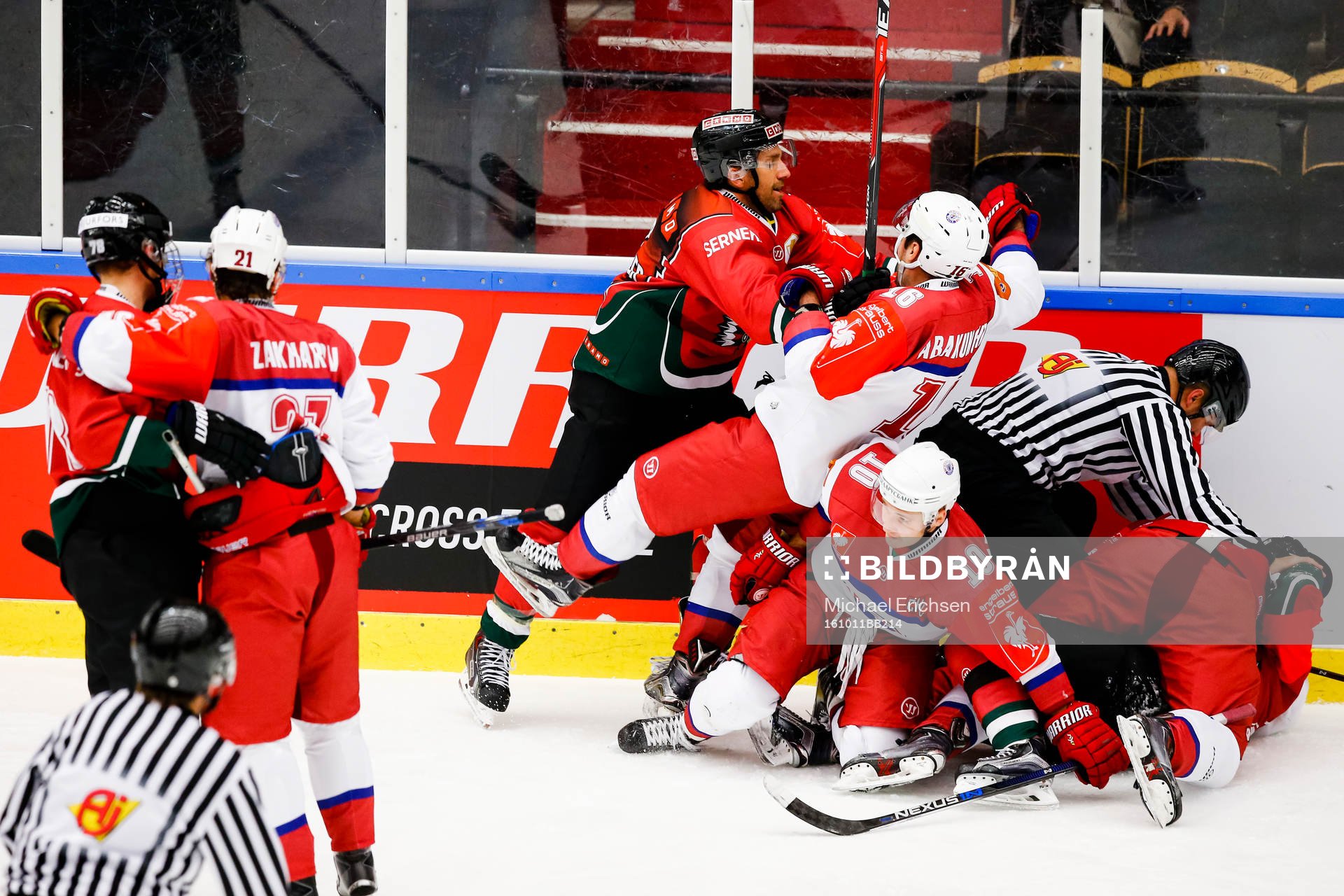 Frölundas Joel Lundqvist och Robin Figren i bråk med