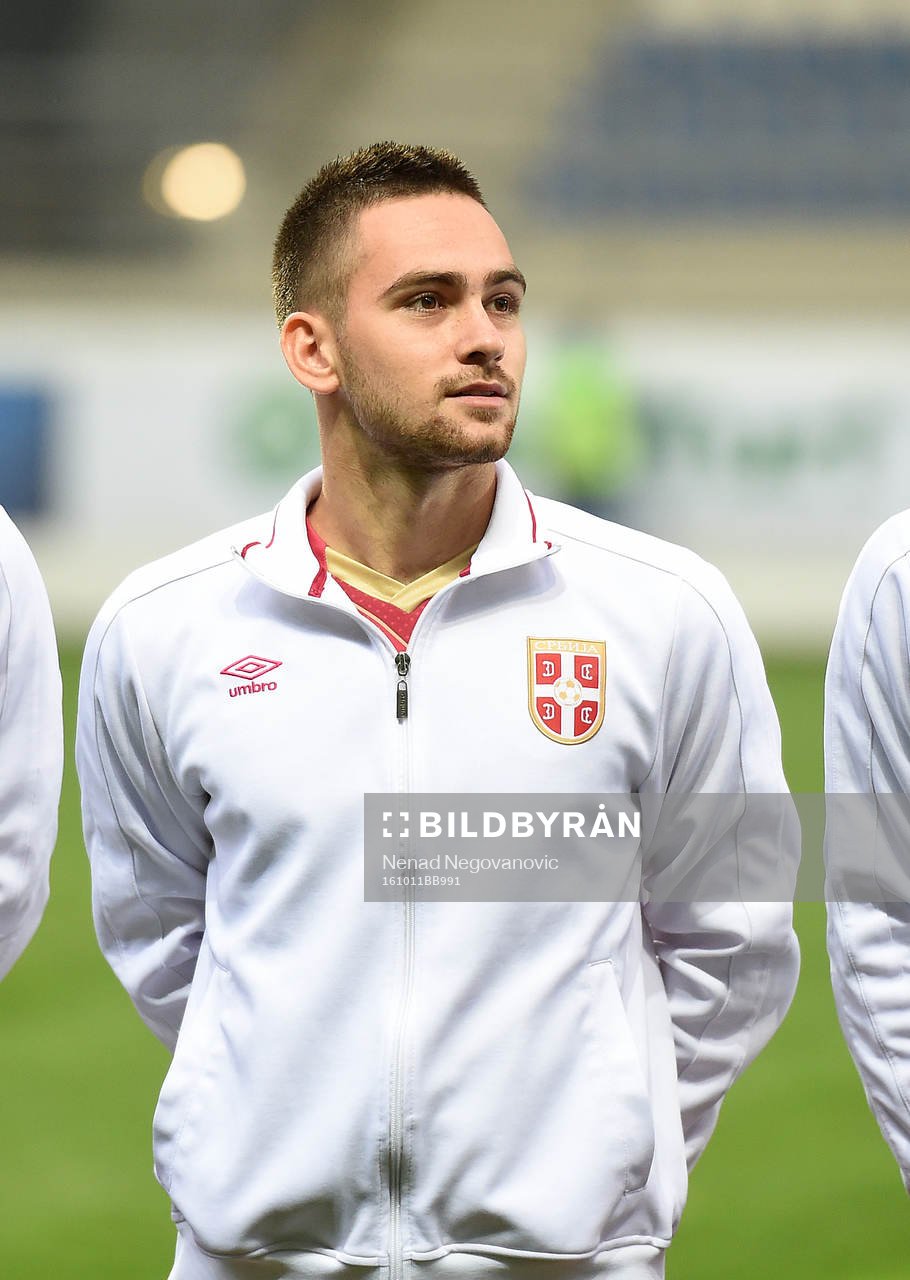 Fotboll, VM 2018, Porträtt, Serbien: Andrija Zivkovic, Serbien, poserar för ett porträtt den 11 oktober 2016 i GORNJI MILANOVAC