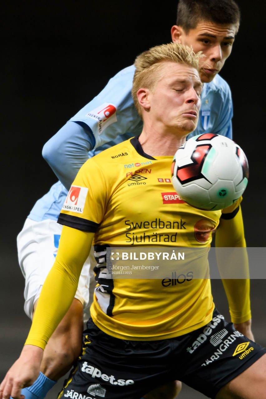 Elfsborgs Per Frick och Malmö FFs Dennis Hadzikadunic