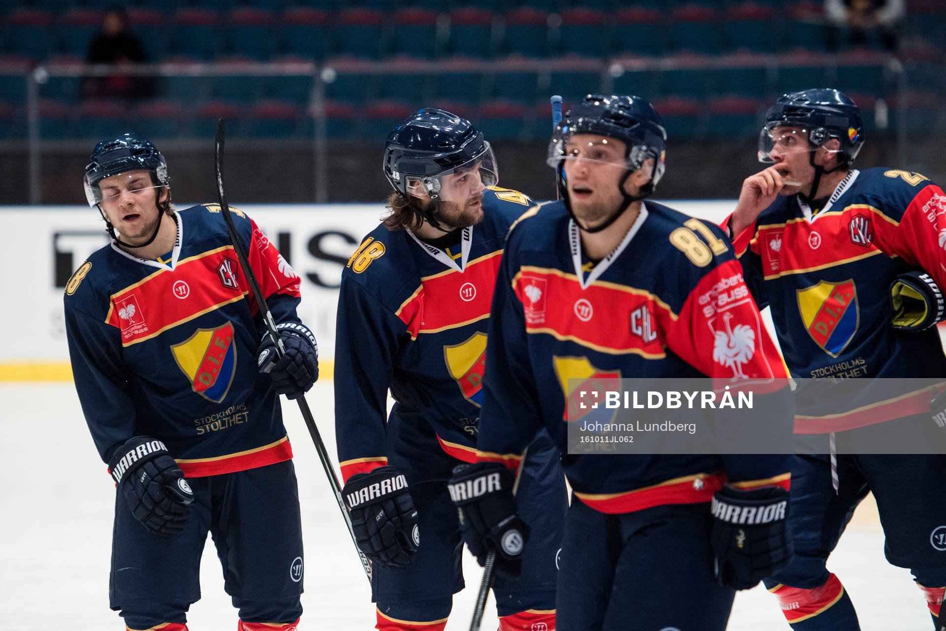 Djurgårdens Juuso Ikonen, Mikko Kousa och Calle Ridderwall