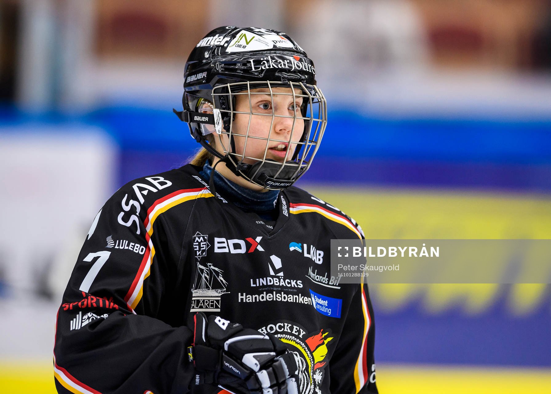 Luleås Ida Boman på uppvärmningen