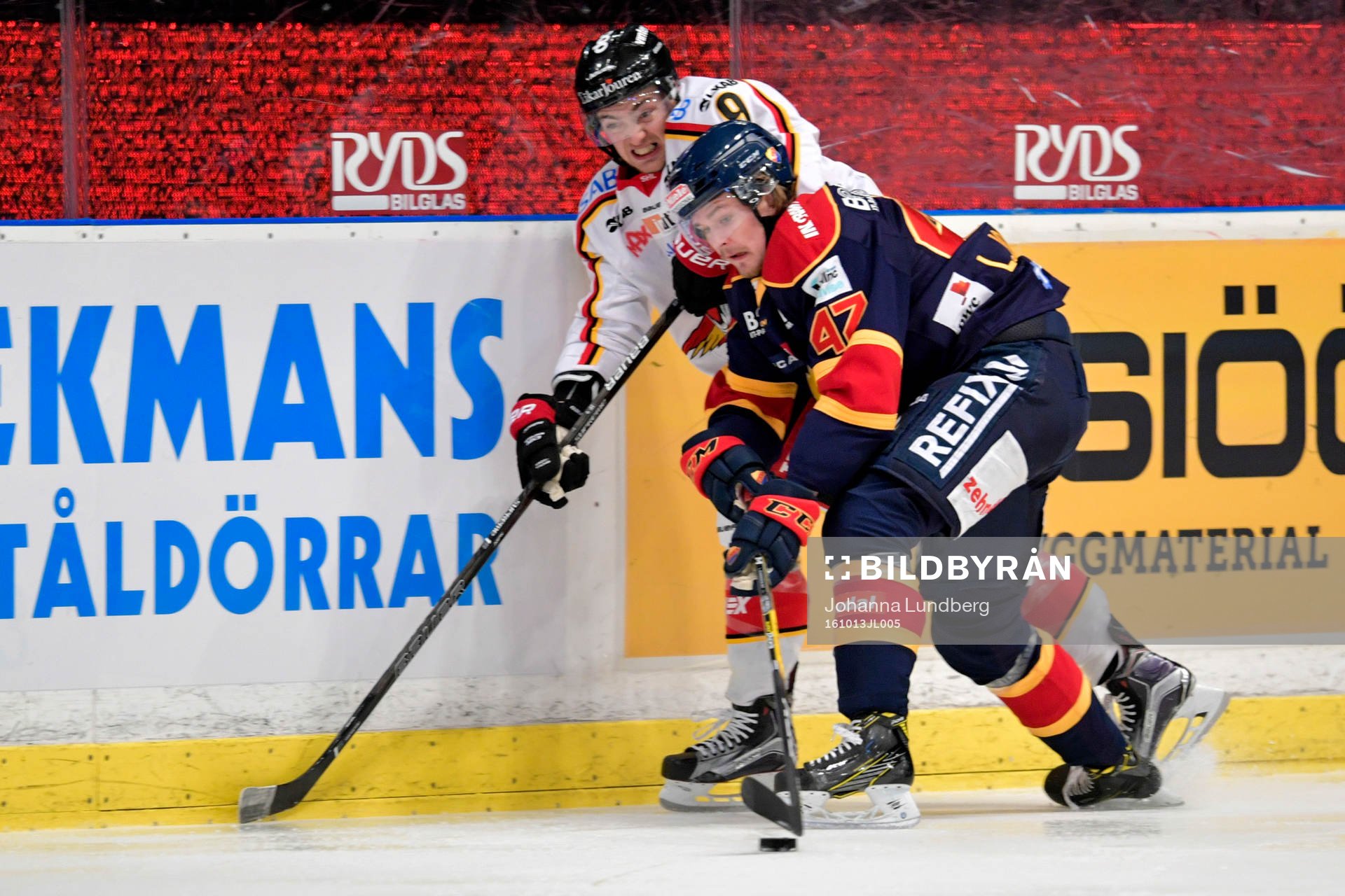 Djurgårdens Linus Johansson och Luleås Johan Forsberg