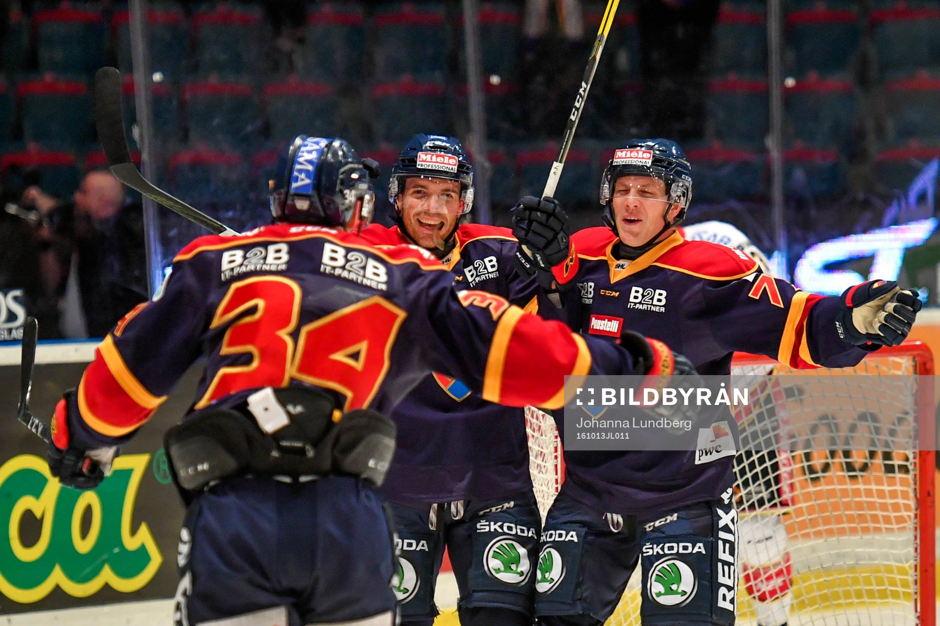 Djurgårdens Daniel Brodin, Matt Anderson och Patrik Lundh