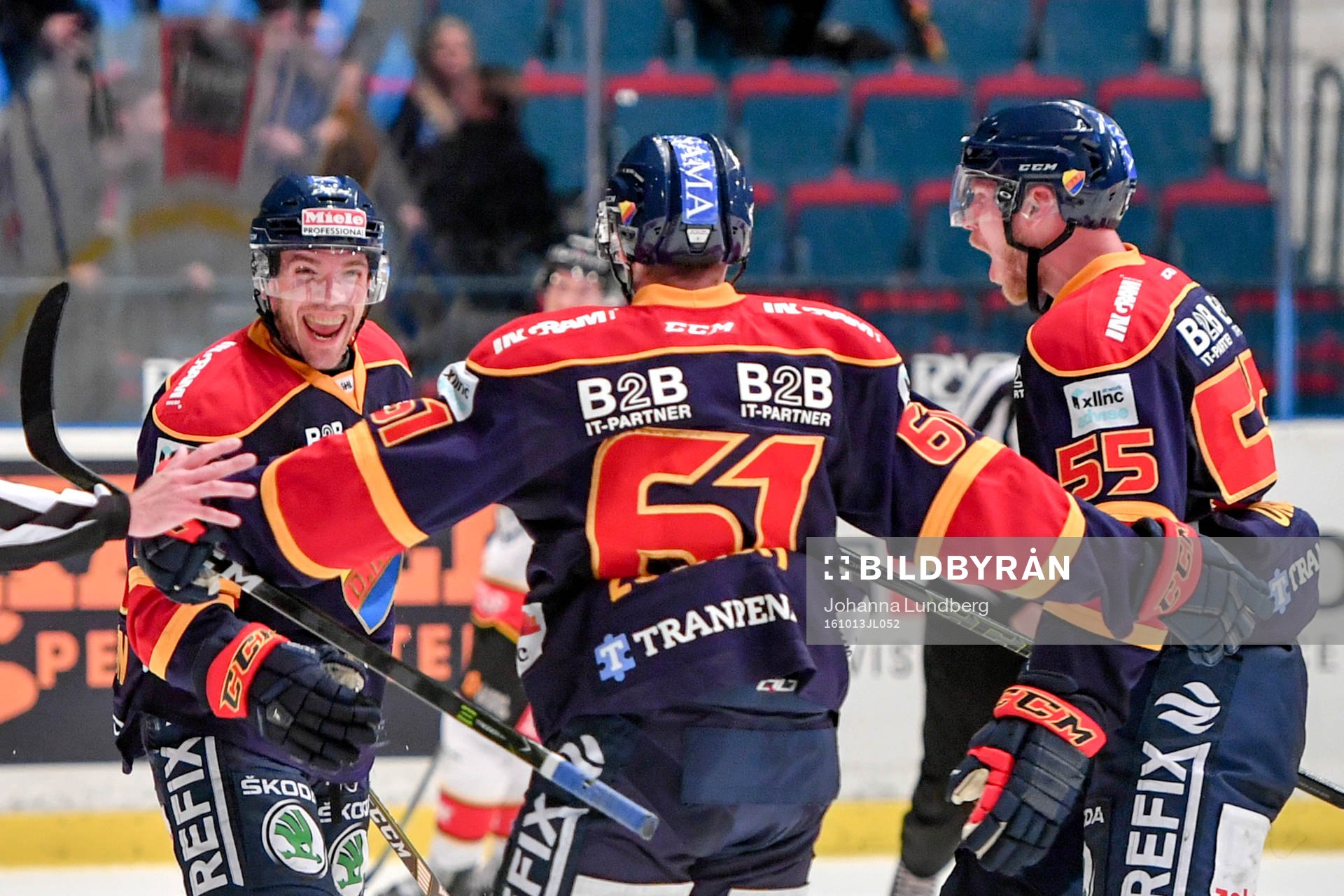 Djurgårdens Matt Anderson jublar med lagkamrater